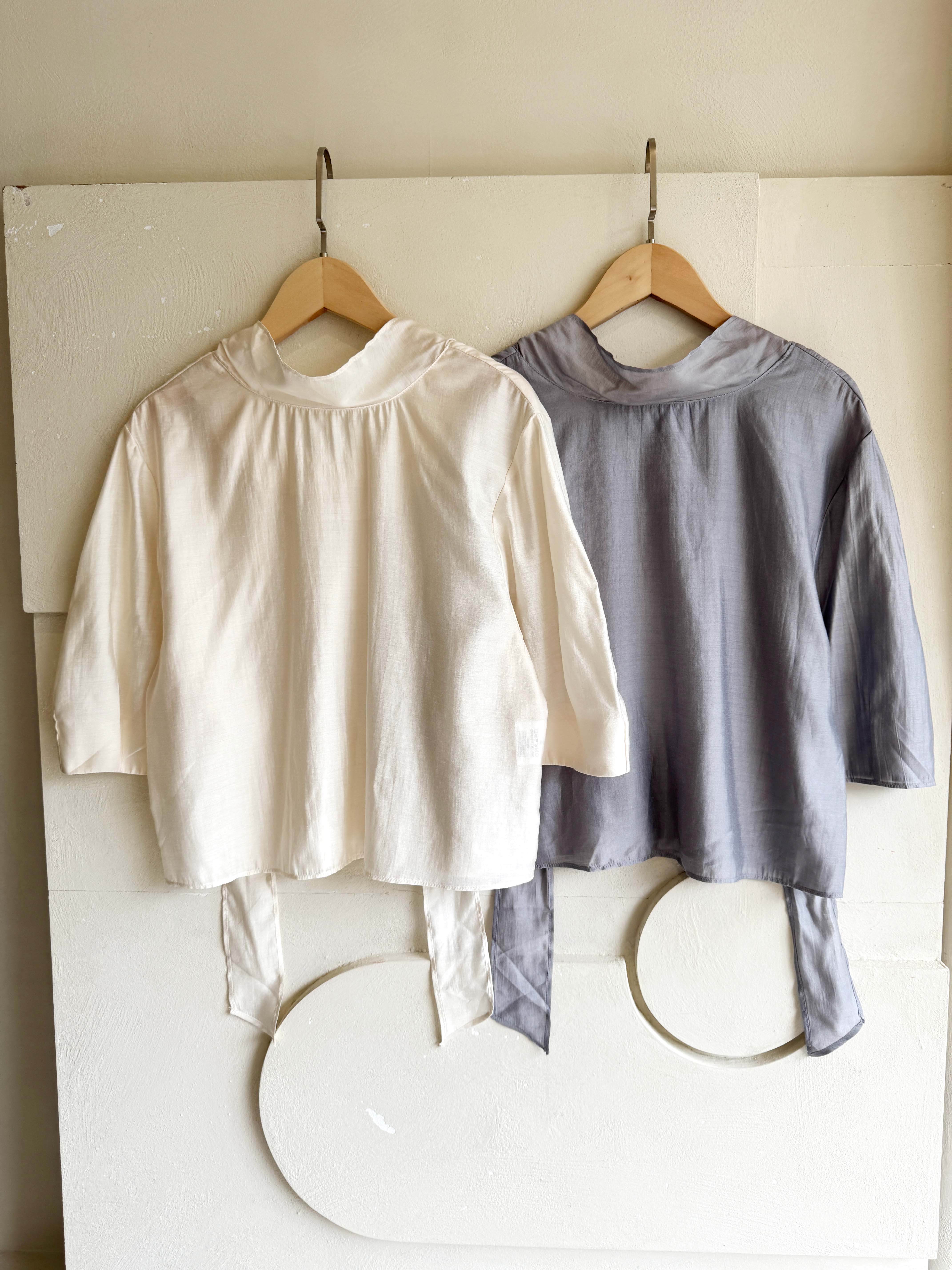 BS韓國奎妮領巾造型上衣(兩色)