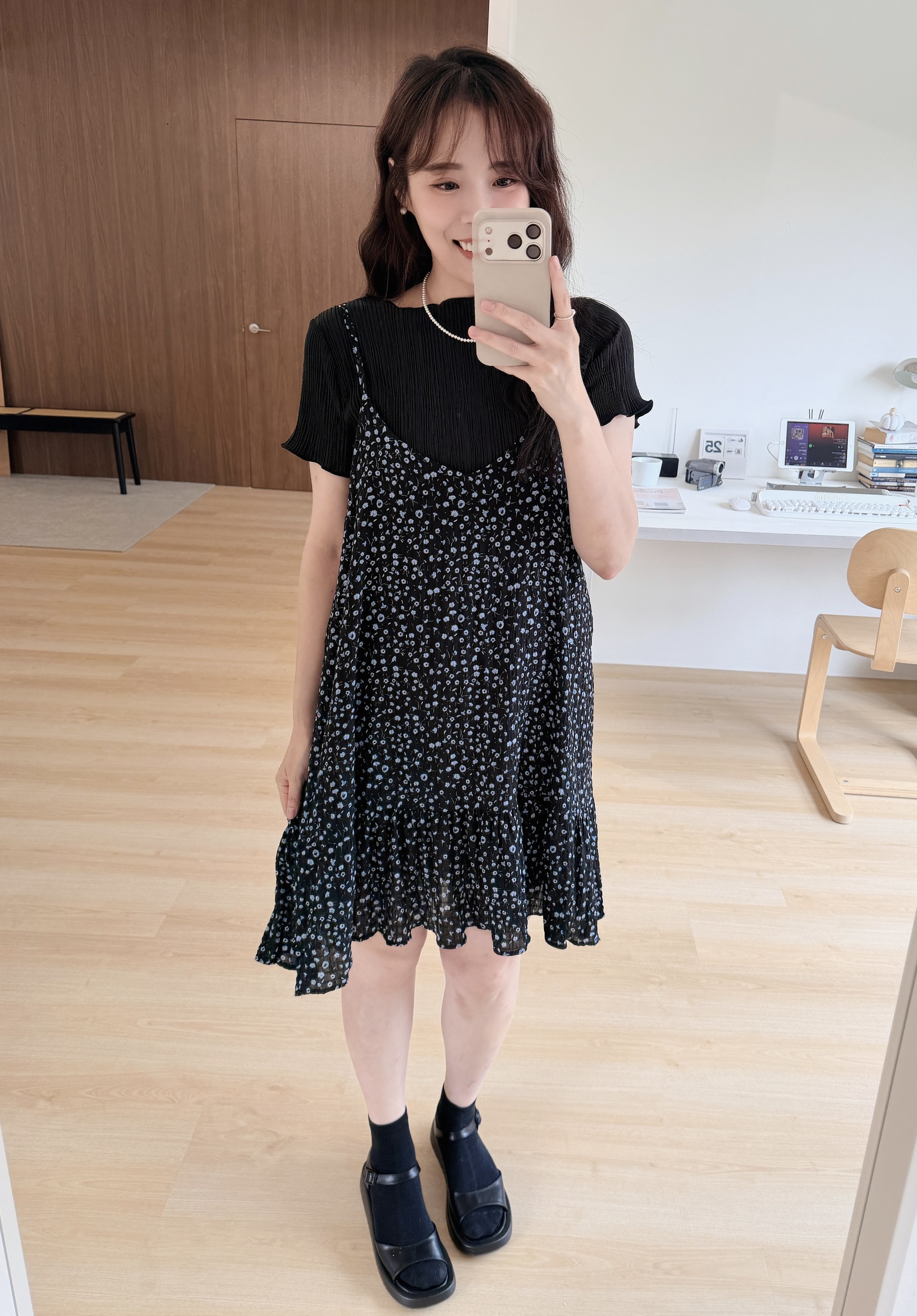 BS韓國恩彩捲邊直紋上衣(三色)