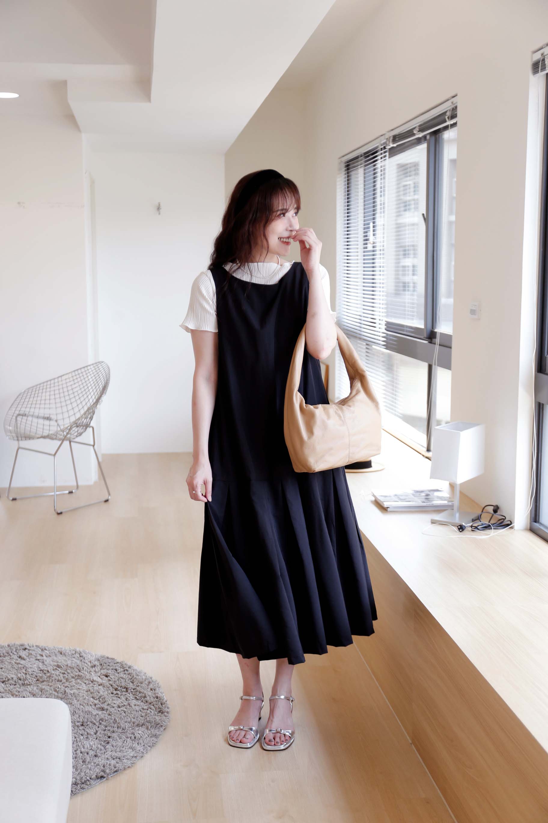 BS韓國夏恩百褶洋裝(兩面穿)