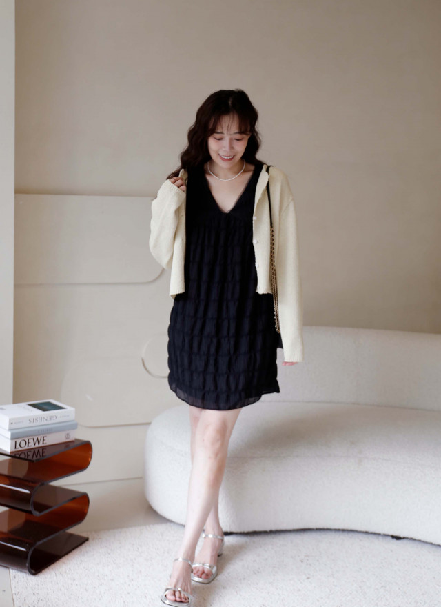 BS韓國秀雅紋理小洋裝(兩色)