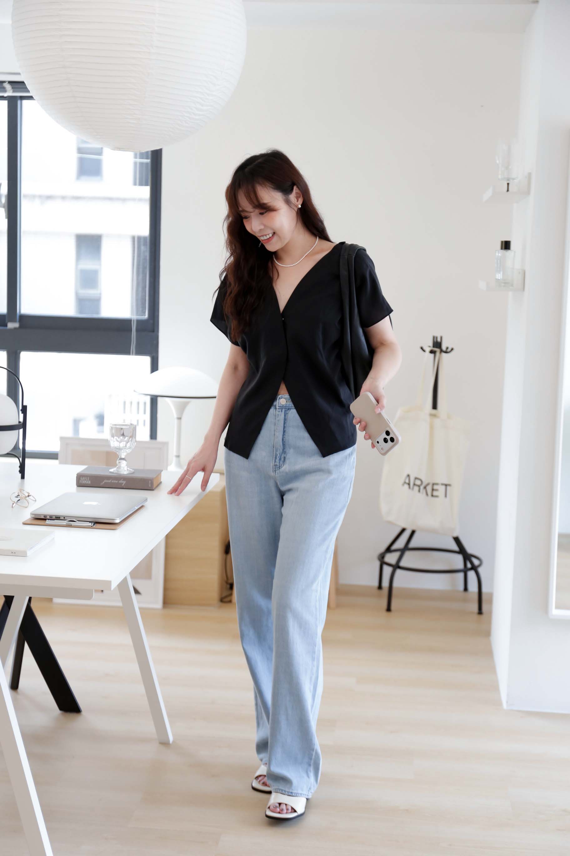 BS韓國采妍深V綁帶上衣(兩色)