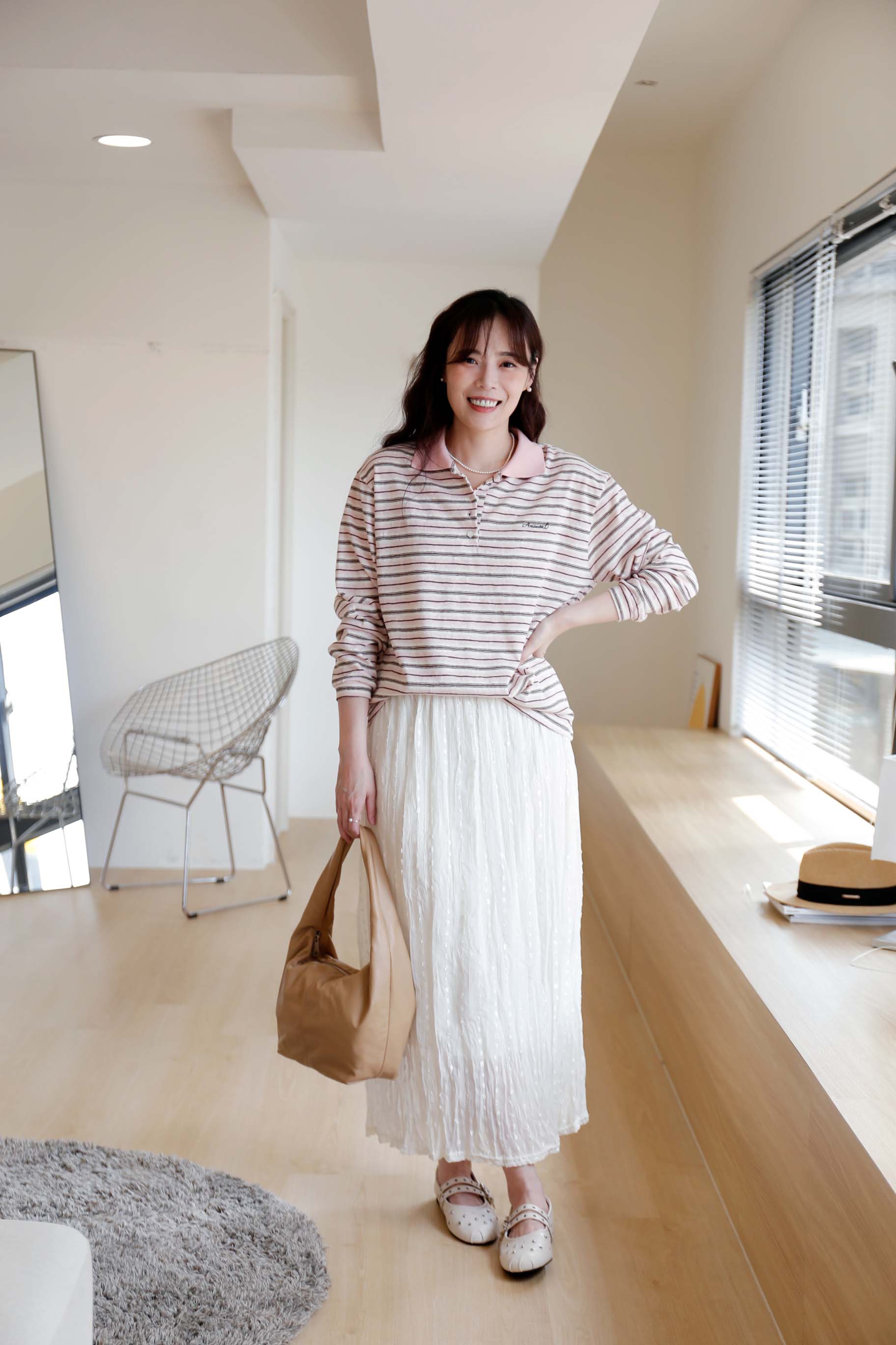 BS韓國瑟蘿珍珠長裙(兩色)