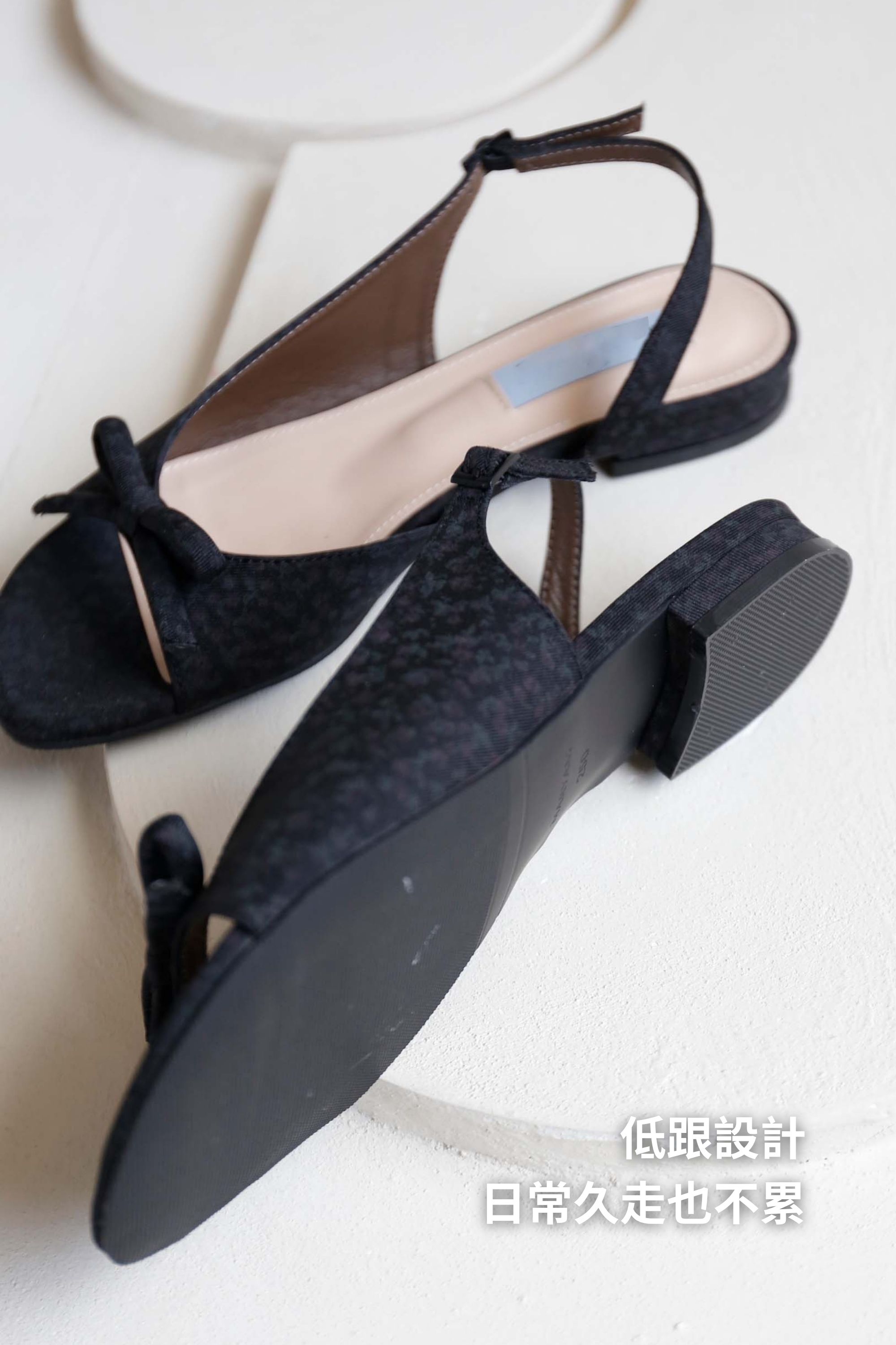 BS韓國采琳蝴蝶結後繫帶涼鞋(兩色)