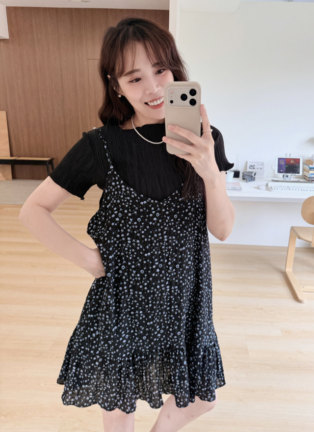 BS韓國恩彩捲邊直紋上衣(三色)