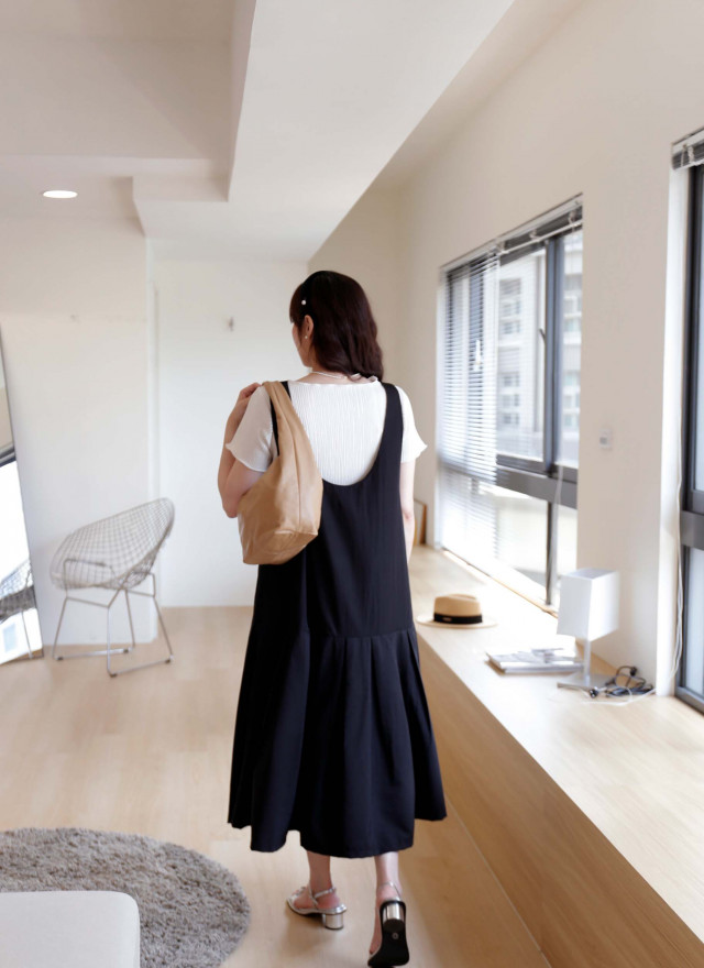 BS韓國夏恩百褶洋裝(兩面穿)