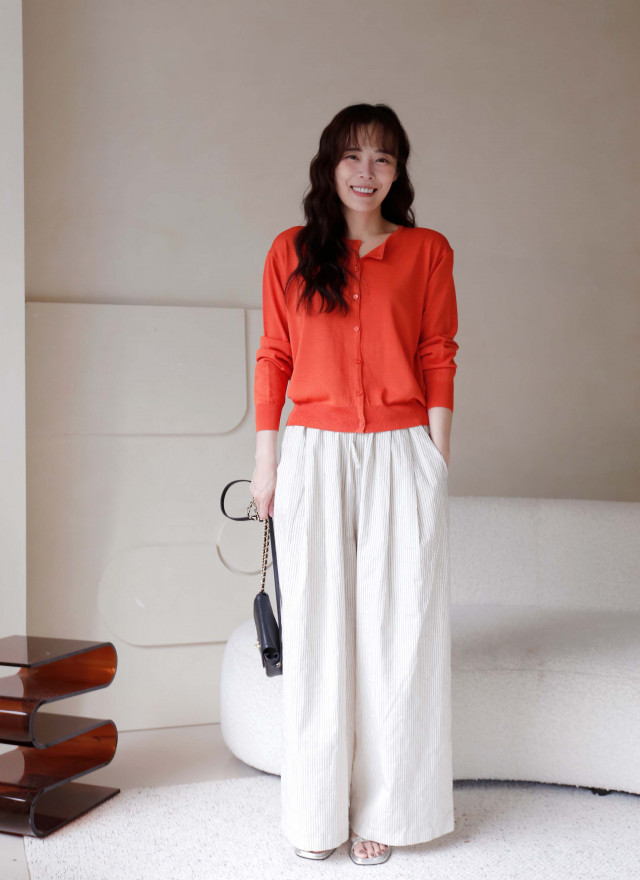 BS韓國藝真直紋寬褲(兩色)