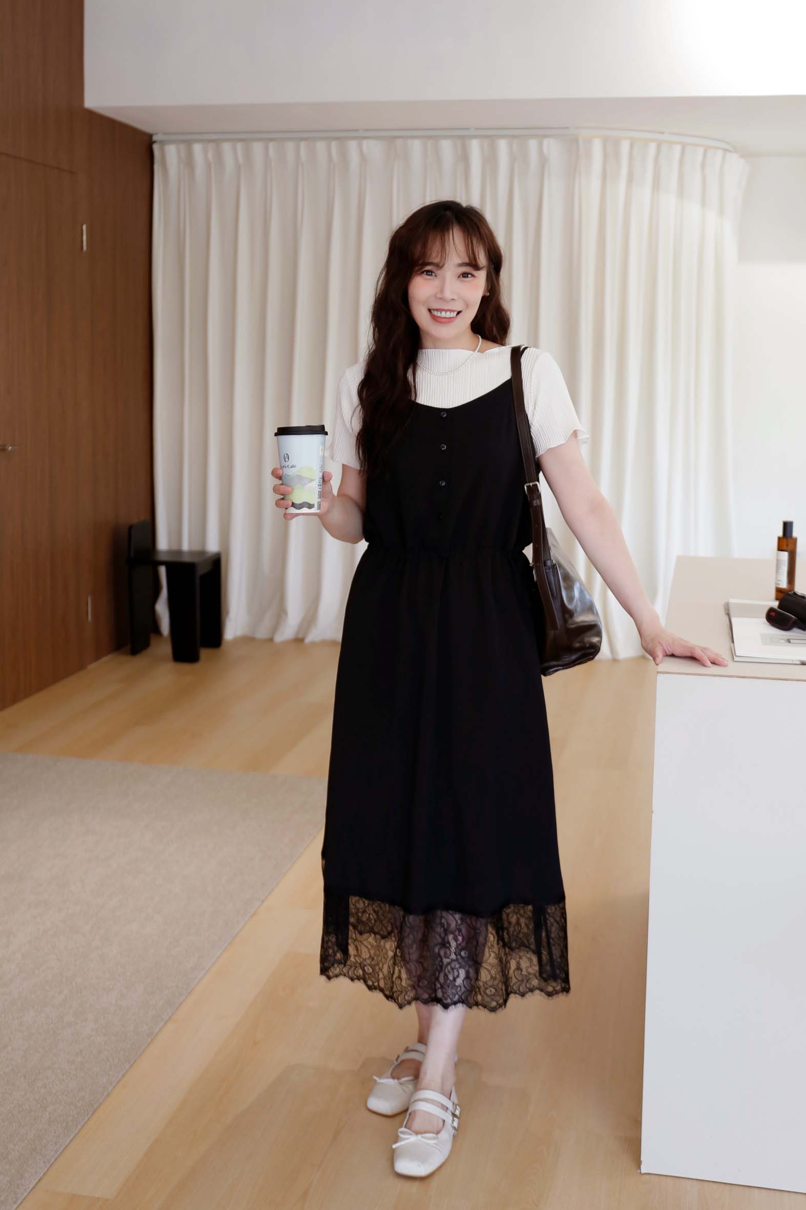 BS韓國瑞希拼接蕾絲洋裝