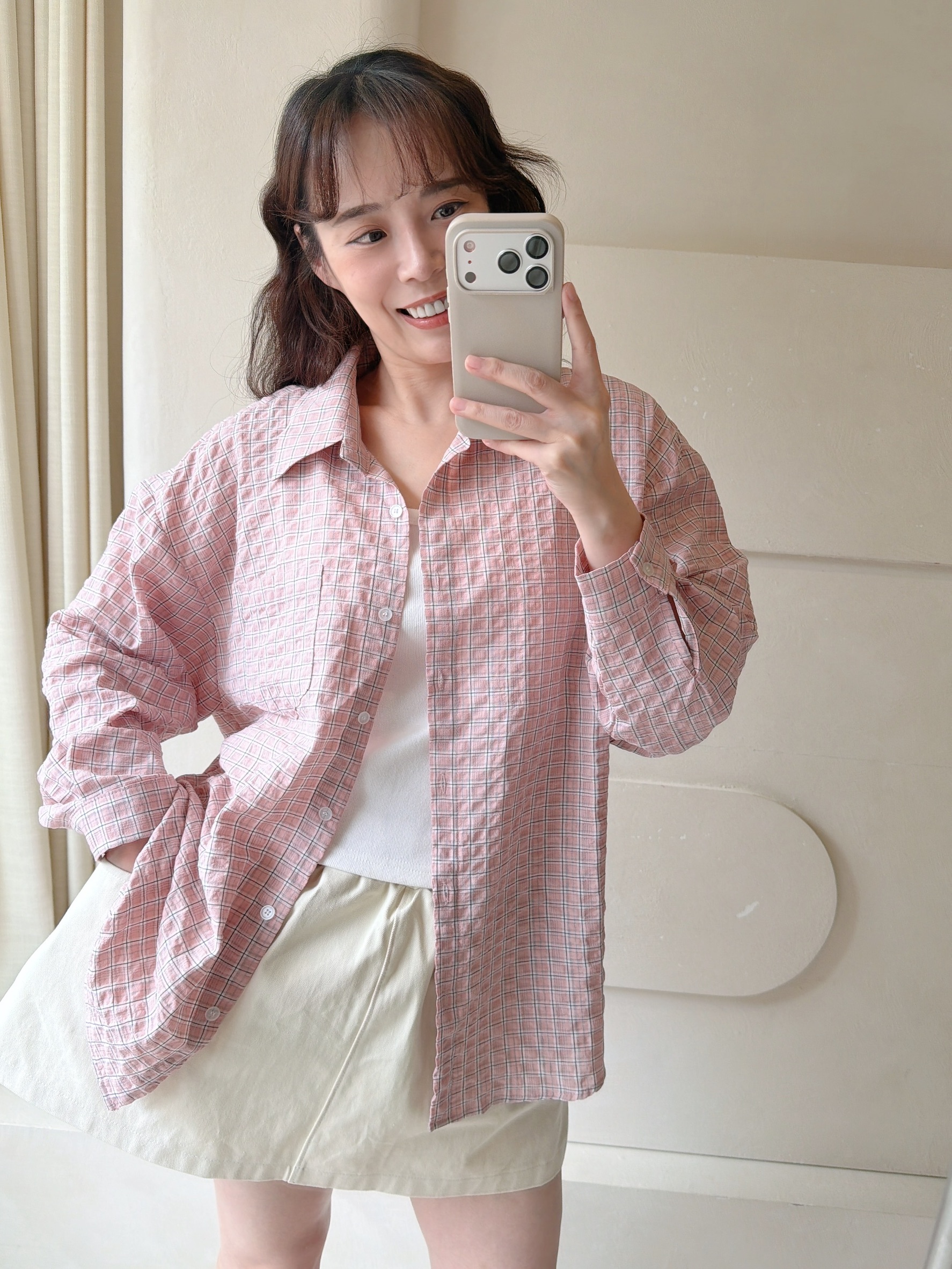 BS韓國智英格紋襯衫(三色)