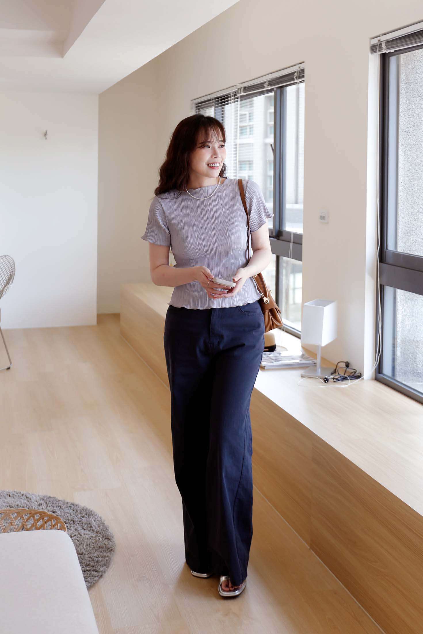 BS韓國恩彩捲邊直紋上衣(三色)