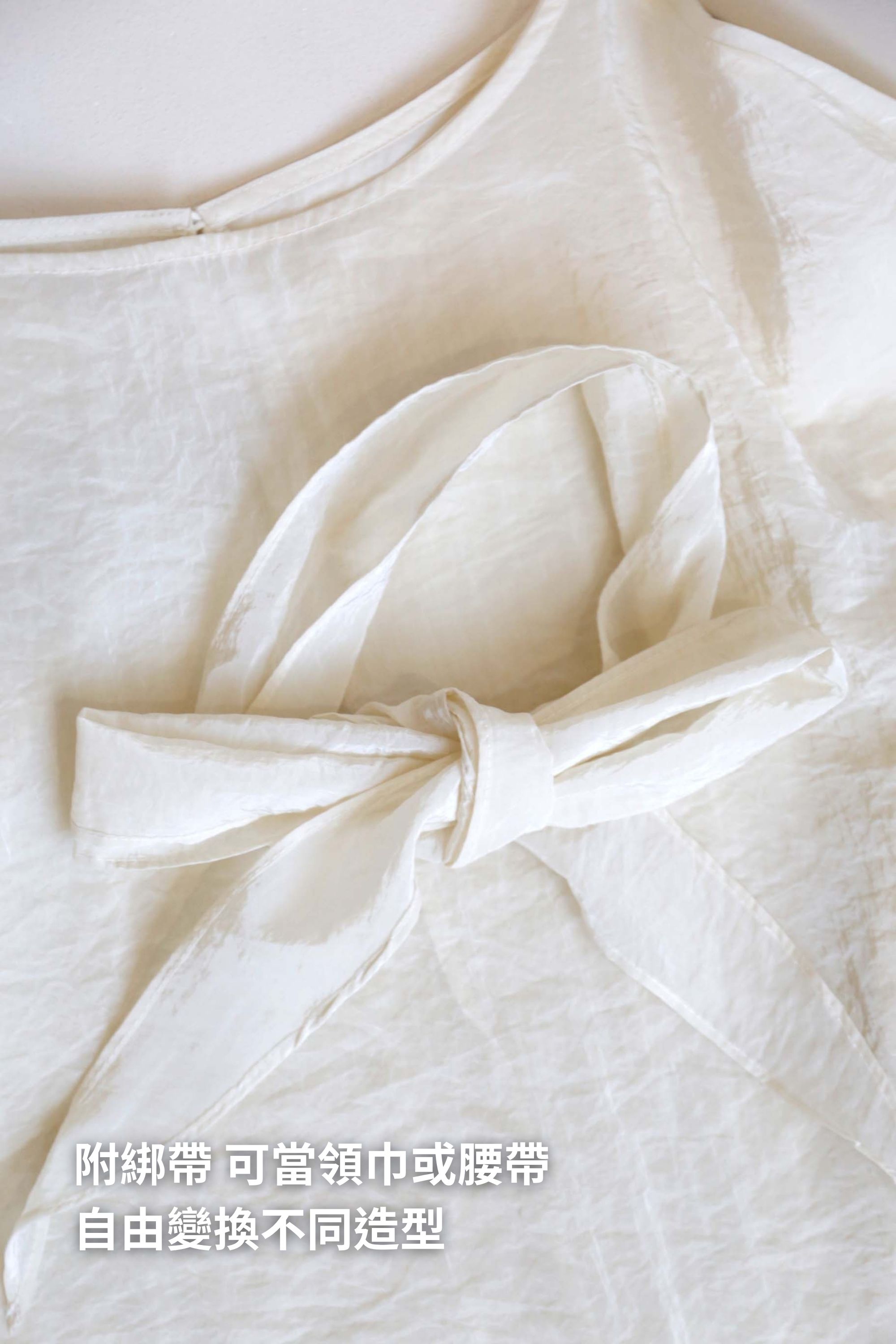 BS韓國舒雅透感綁帶上衣