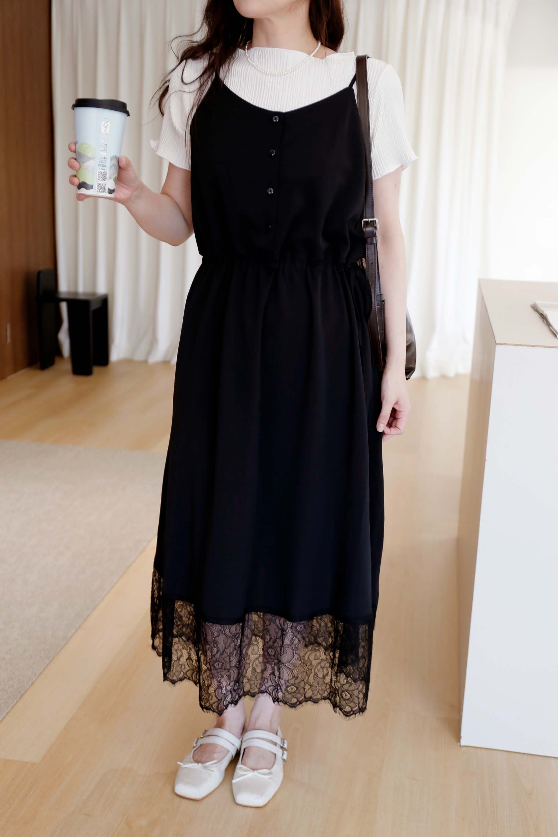 BS韓國瑞希拼接蕾絲洋裝