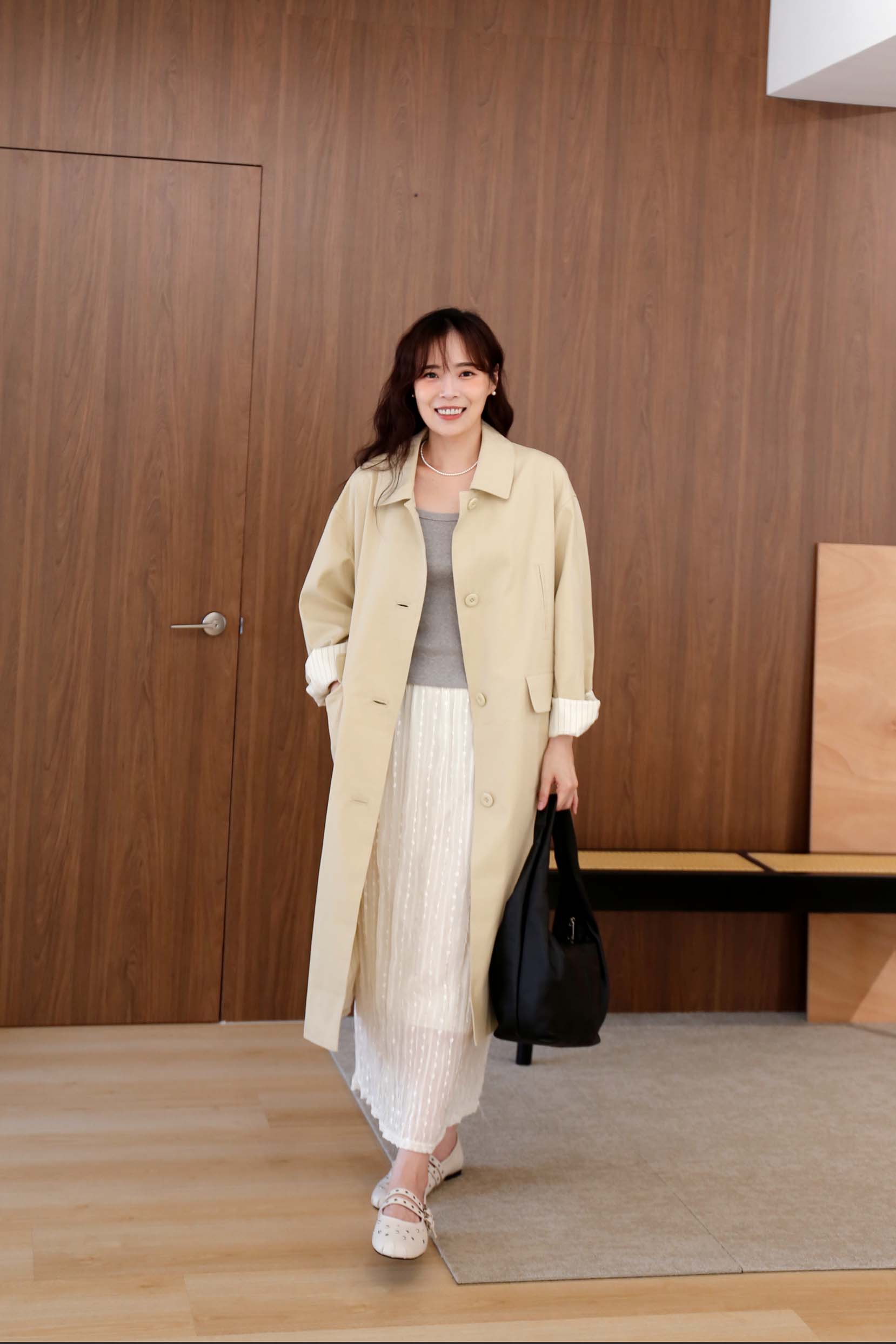 BS韓國瑟蘿珍珠長裙(兩色)