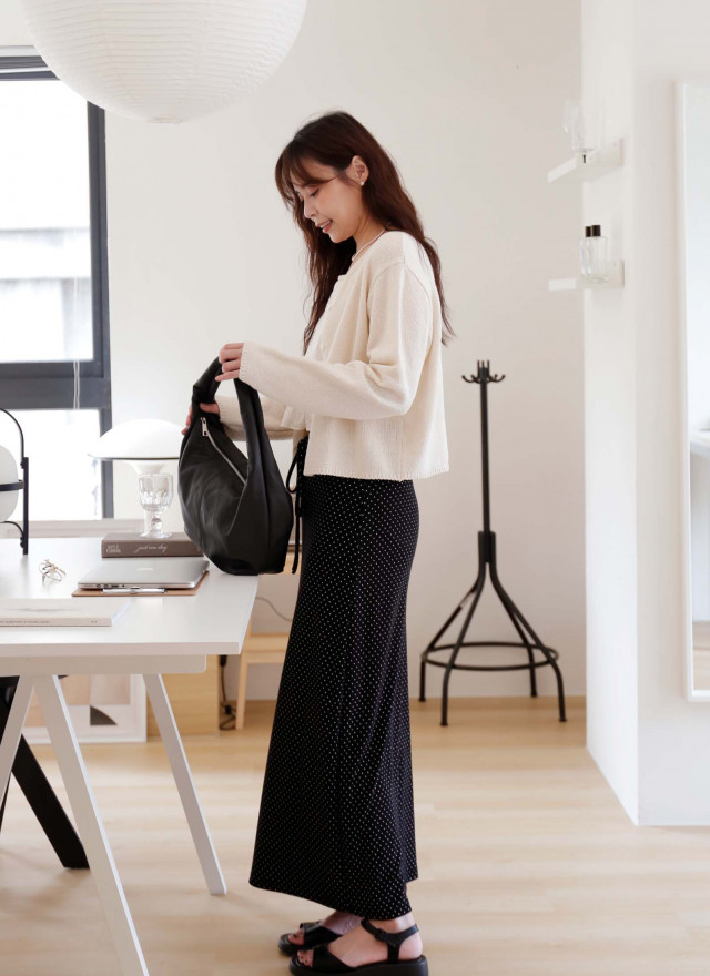 BS韓國薇墨圓點長裙
