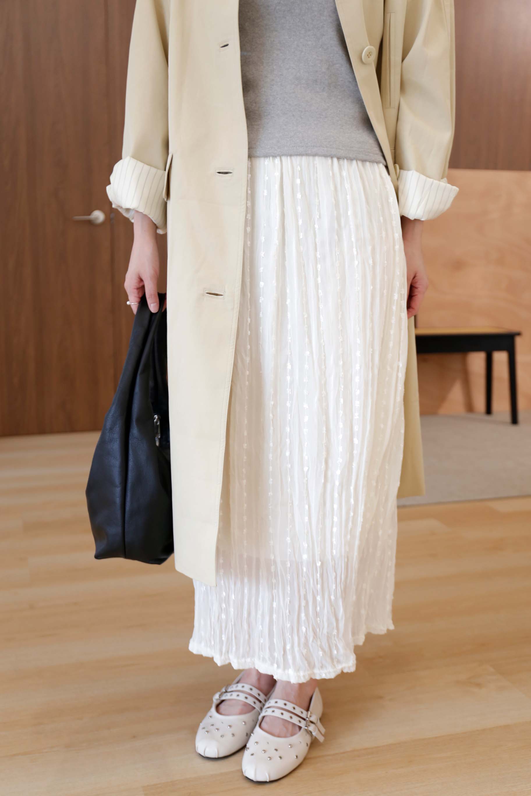 BS韓國瑟蘿珍珠長裙(兩色)