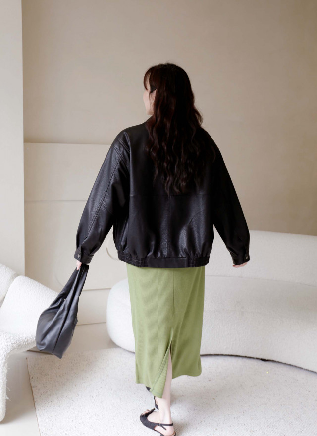 BS韓國恩藝率性皮革外套