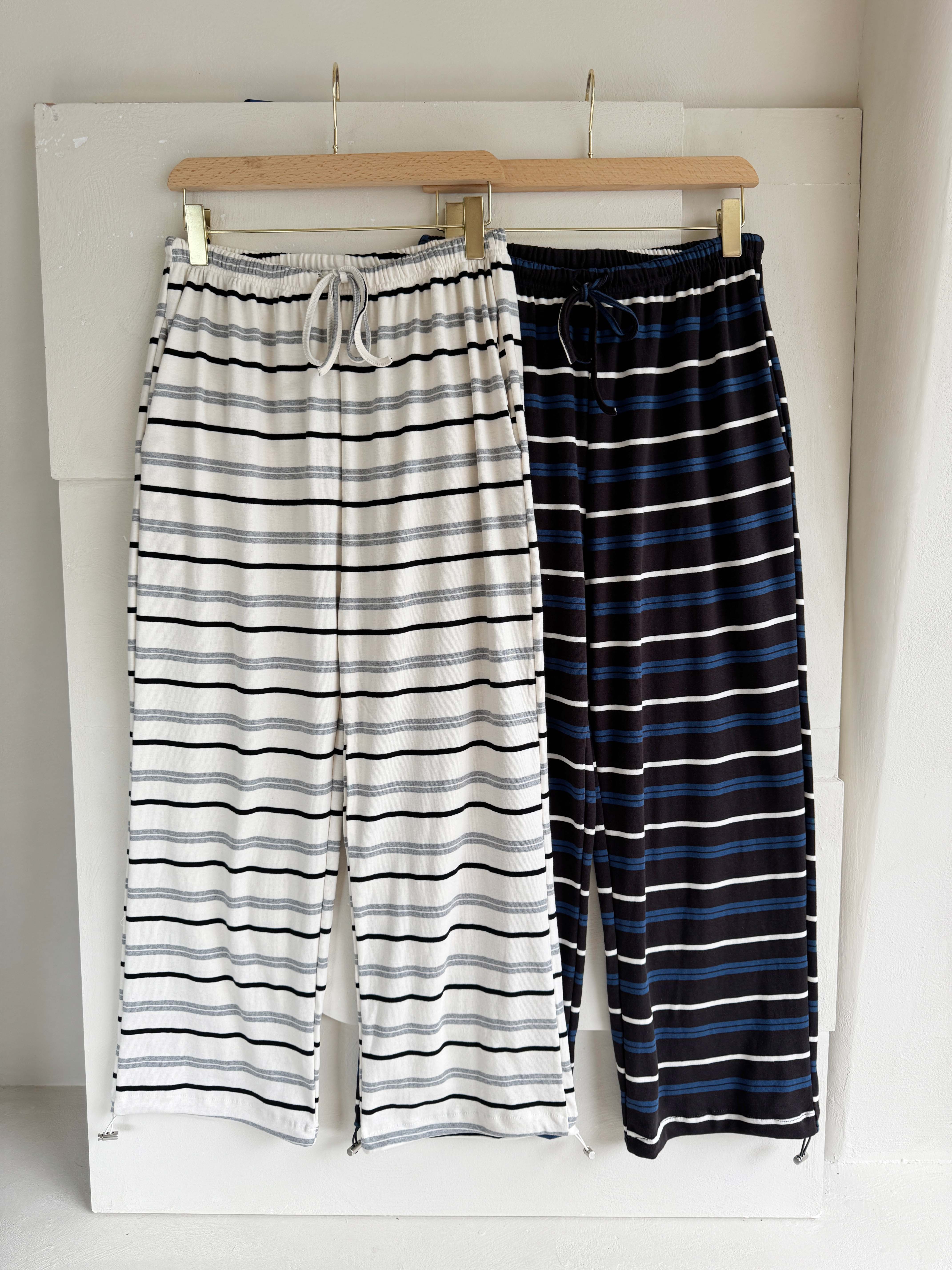 BS韓國律熙寬鬆條紋褲(兩色)