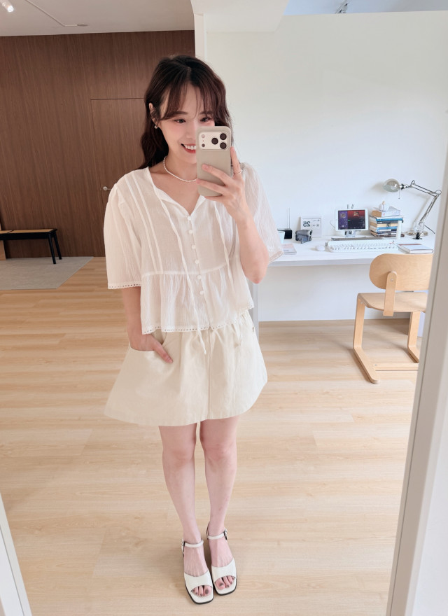 BS韓國玲雅綁帶上衣(兩色)