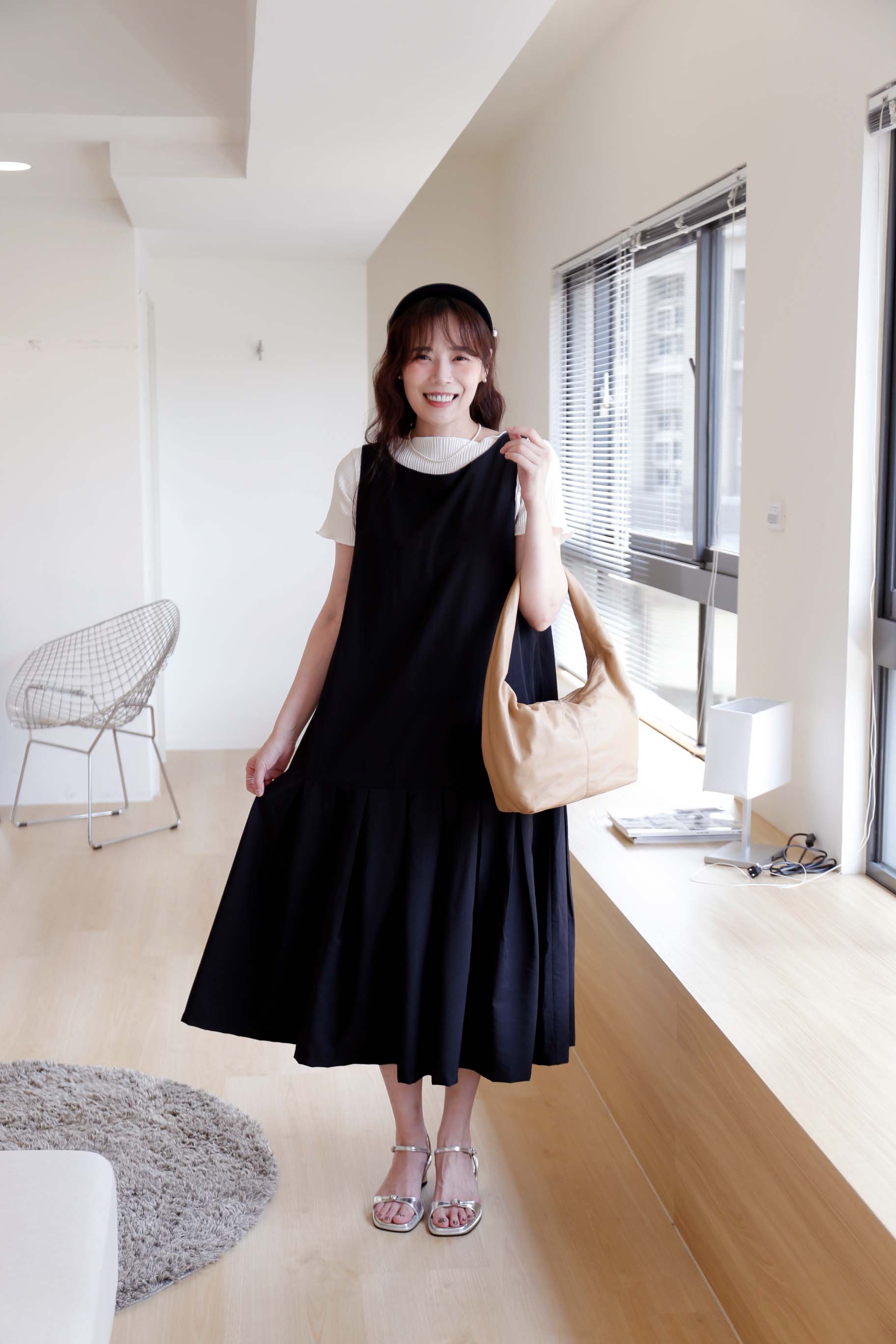 BS韓國夏恩百褶洋裝(兩面穿)