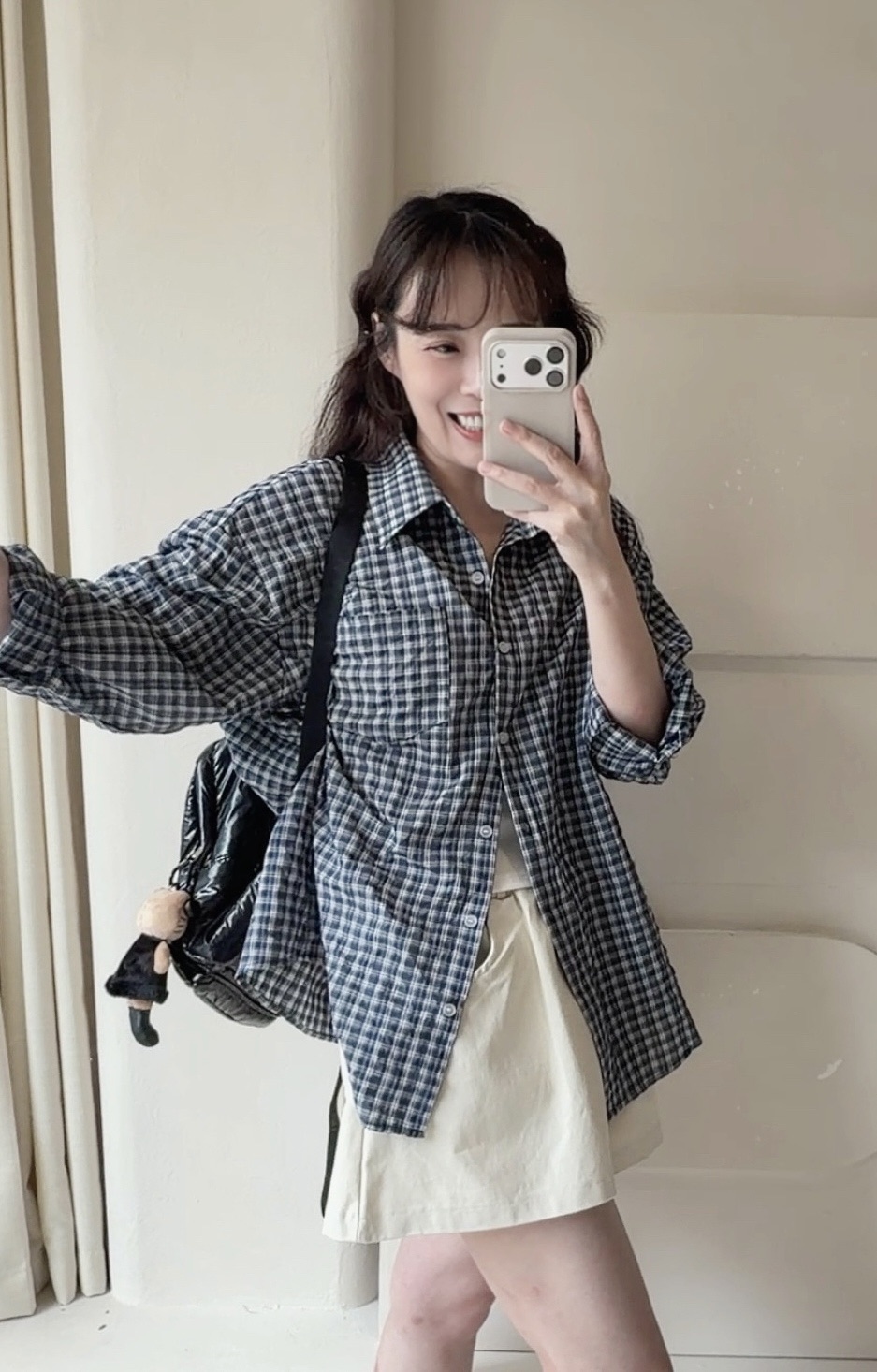 BS韓國智英格紋襯衫(三色)