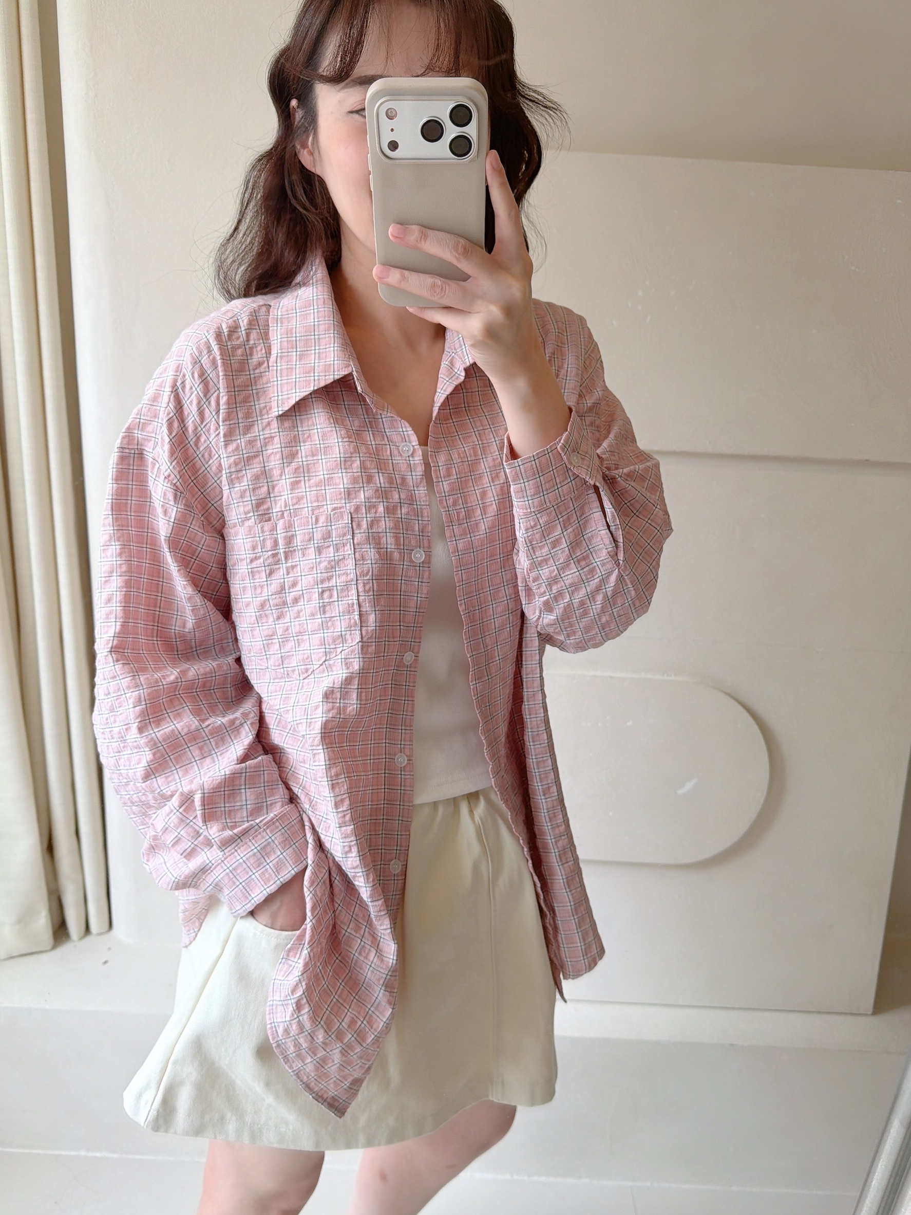 BS韓國智英格紋襯衫(三色)