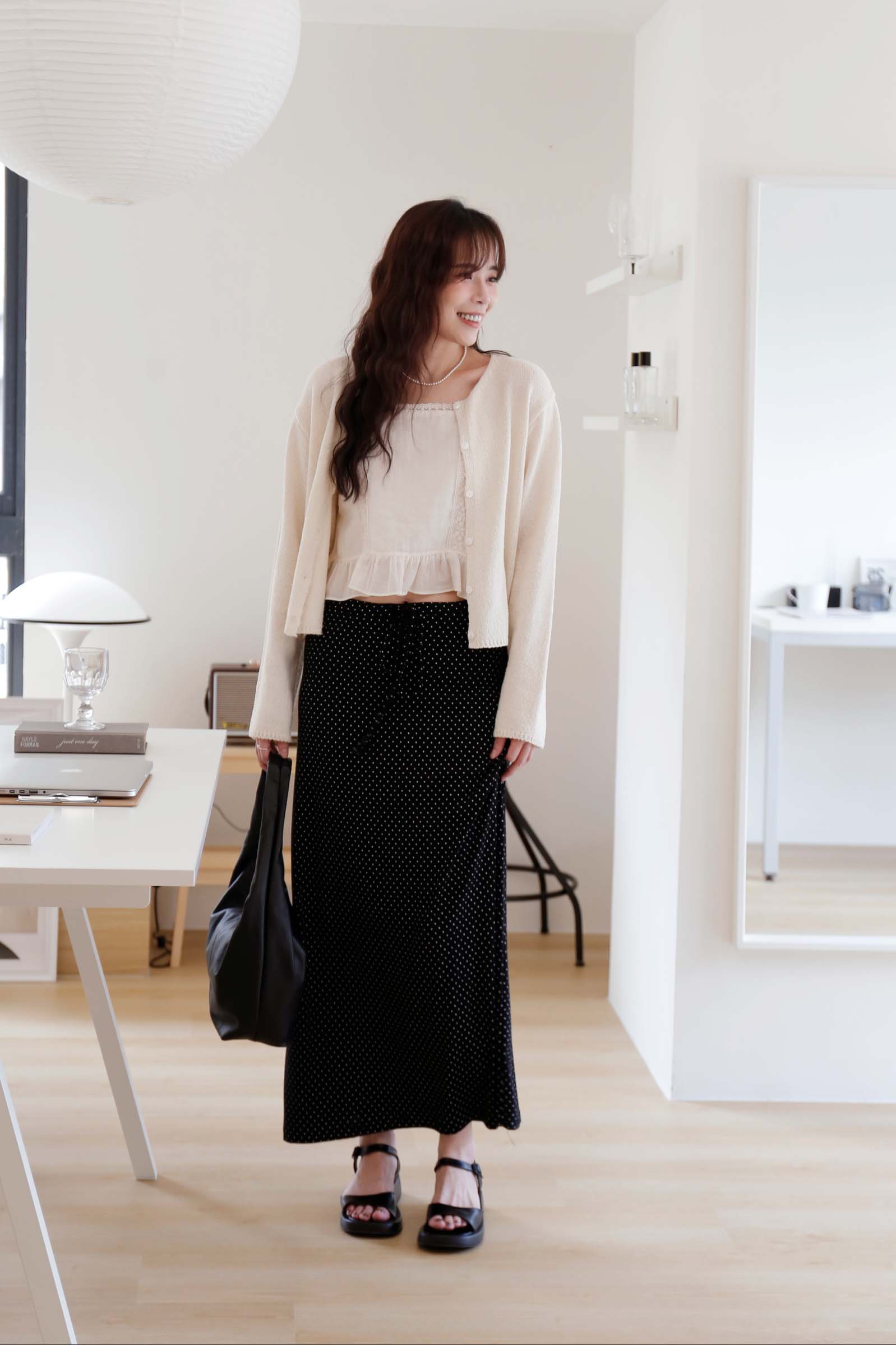 BS韓國薇墨圓點長裙