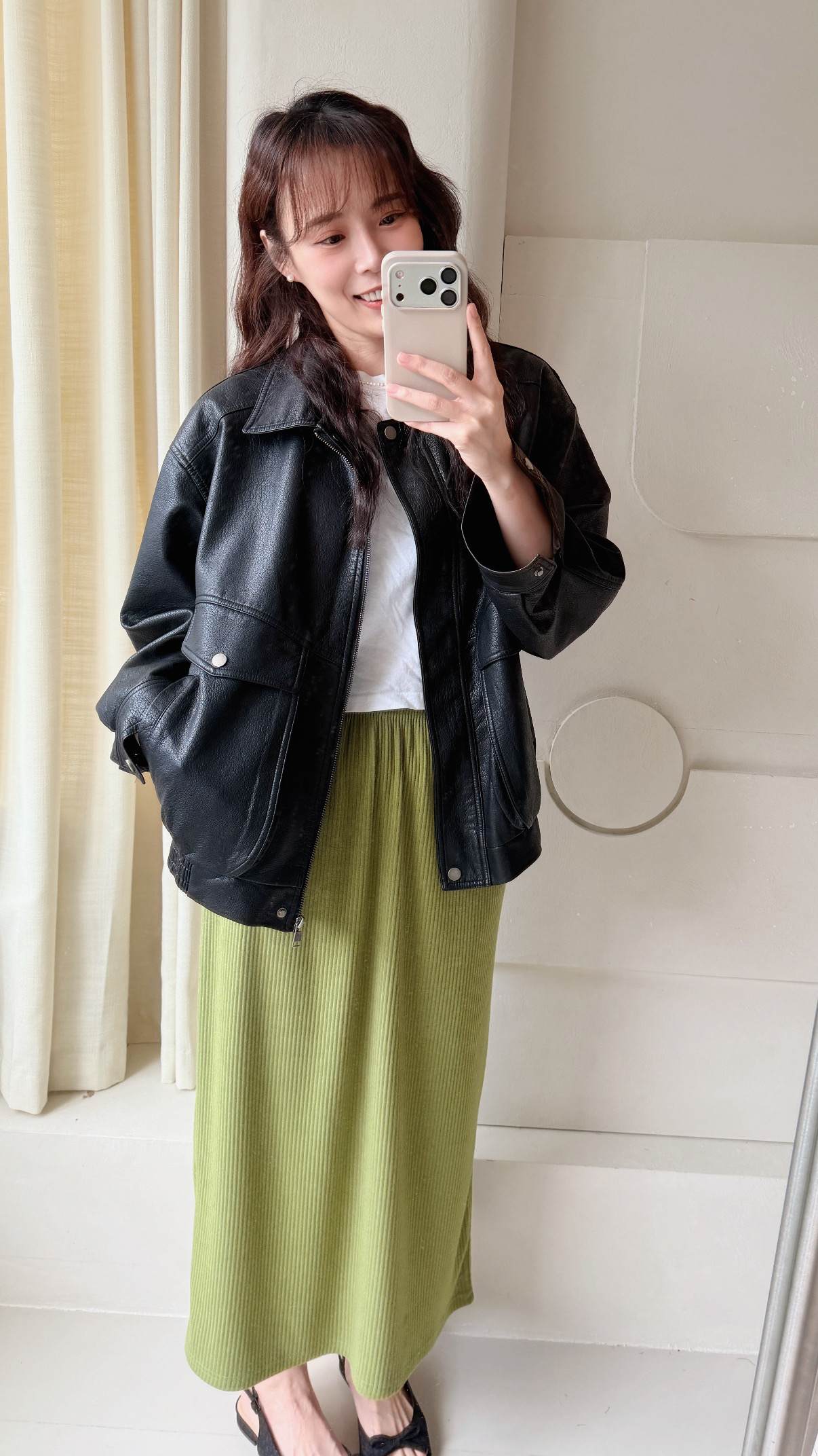 BS韓國恩藝率性皮革外套