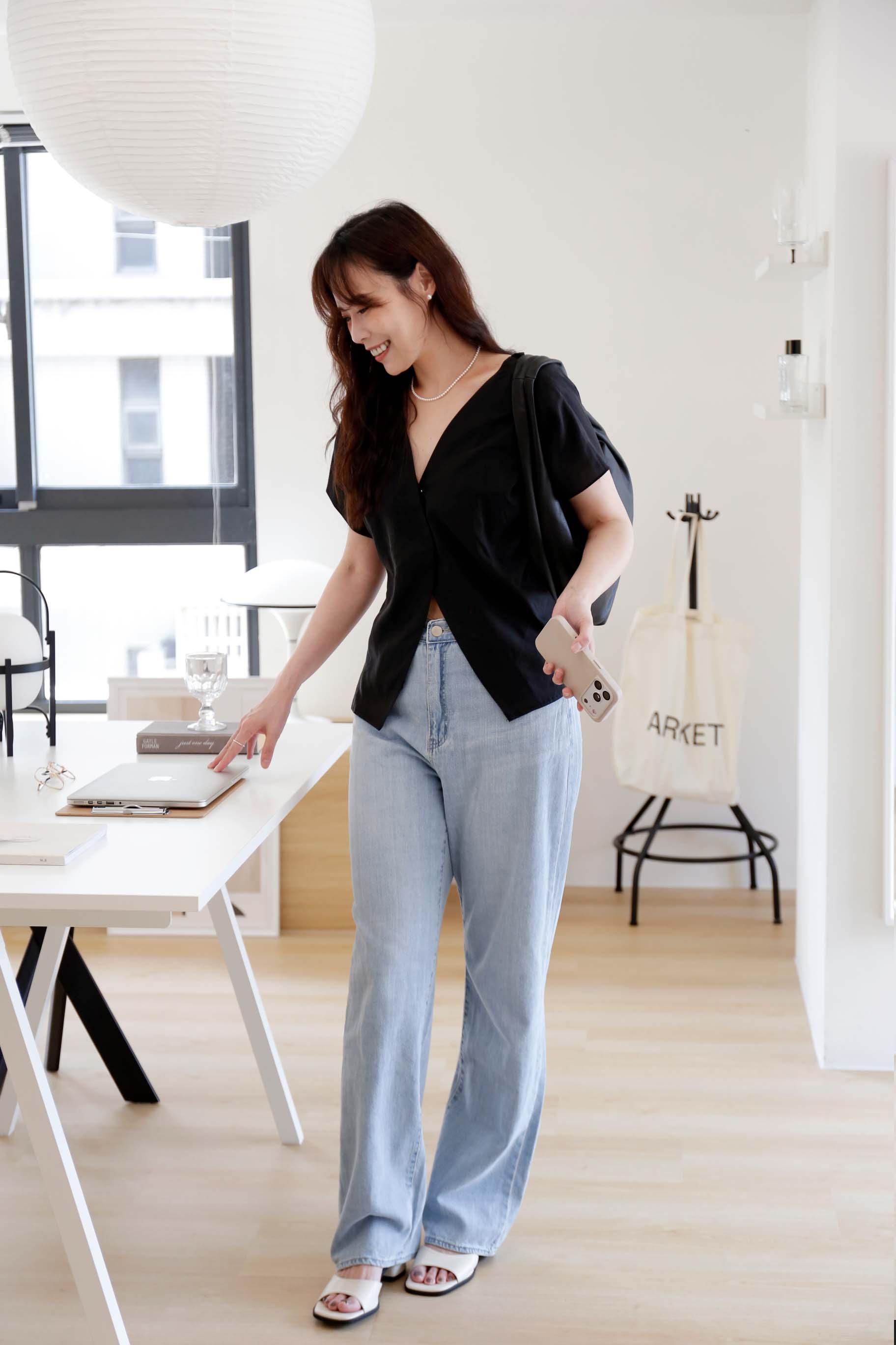 BS韓國采妍深V綁帶上衣(兩色)