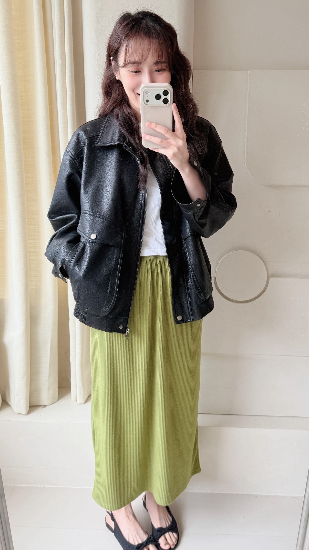 BS韓國恩藝率性皮革外套