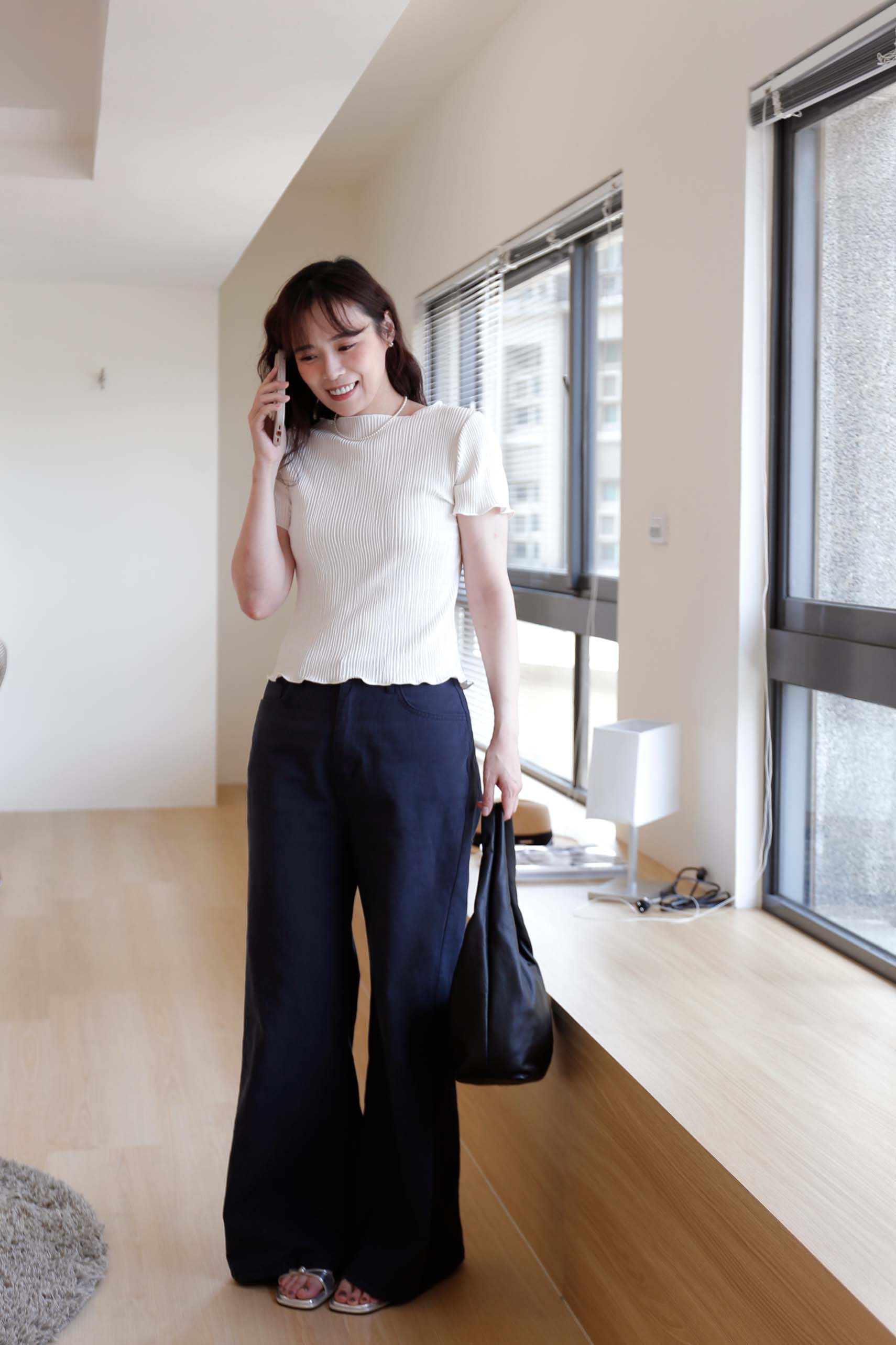 BS韓國恩彩捲邊直紋上衣(三色)