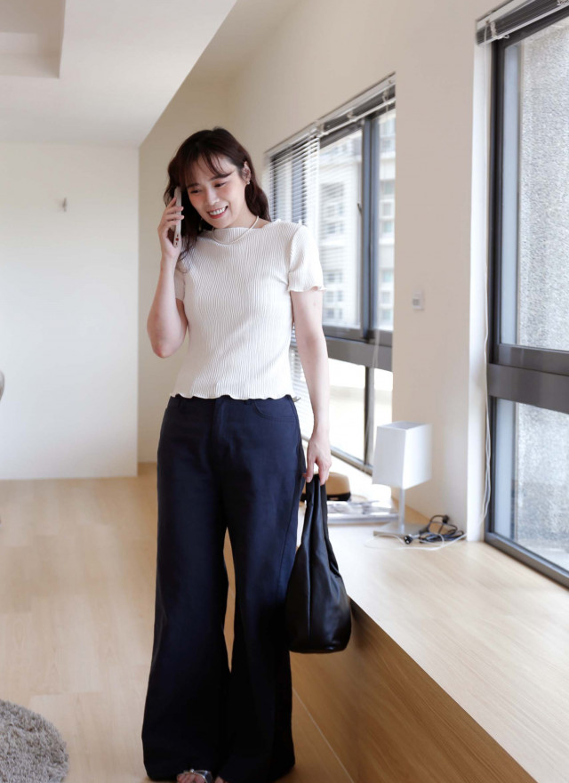 BS韓國恩彩捲邊直紋上衣(三色)