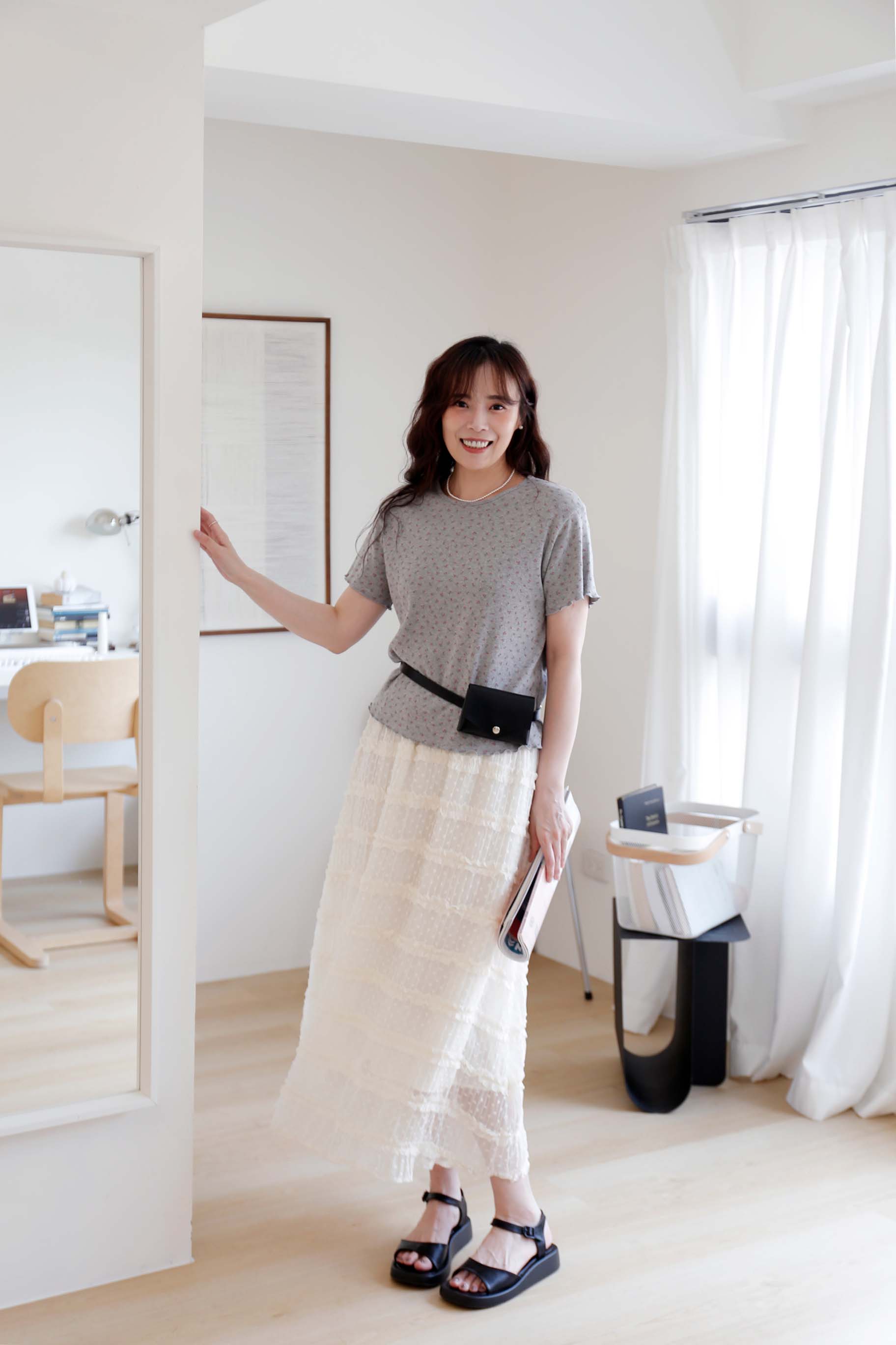 BS韓國詩允簡約厚底涼鞋