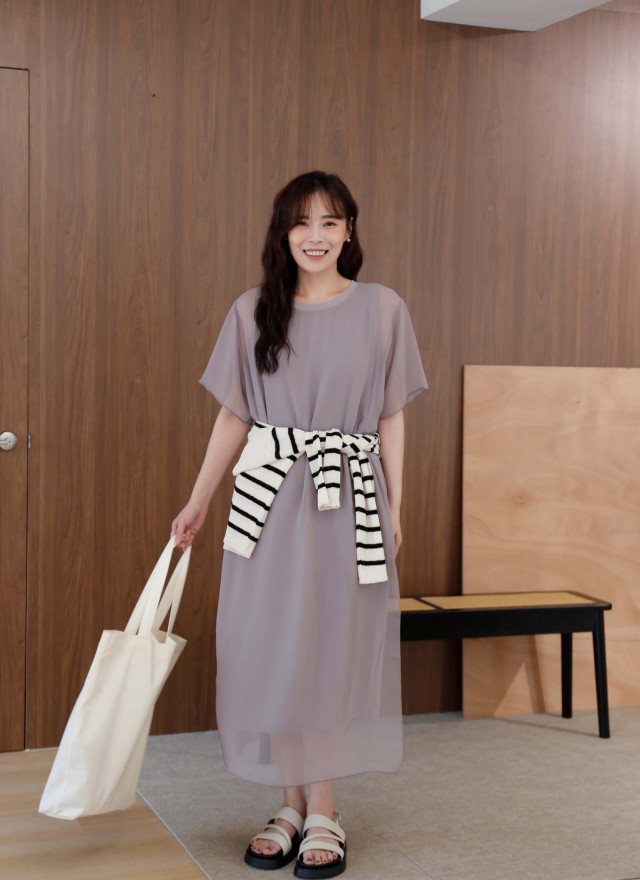 BS韓國敏真層次連身裙(兩色)