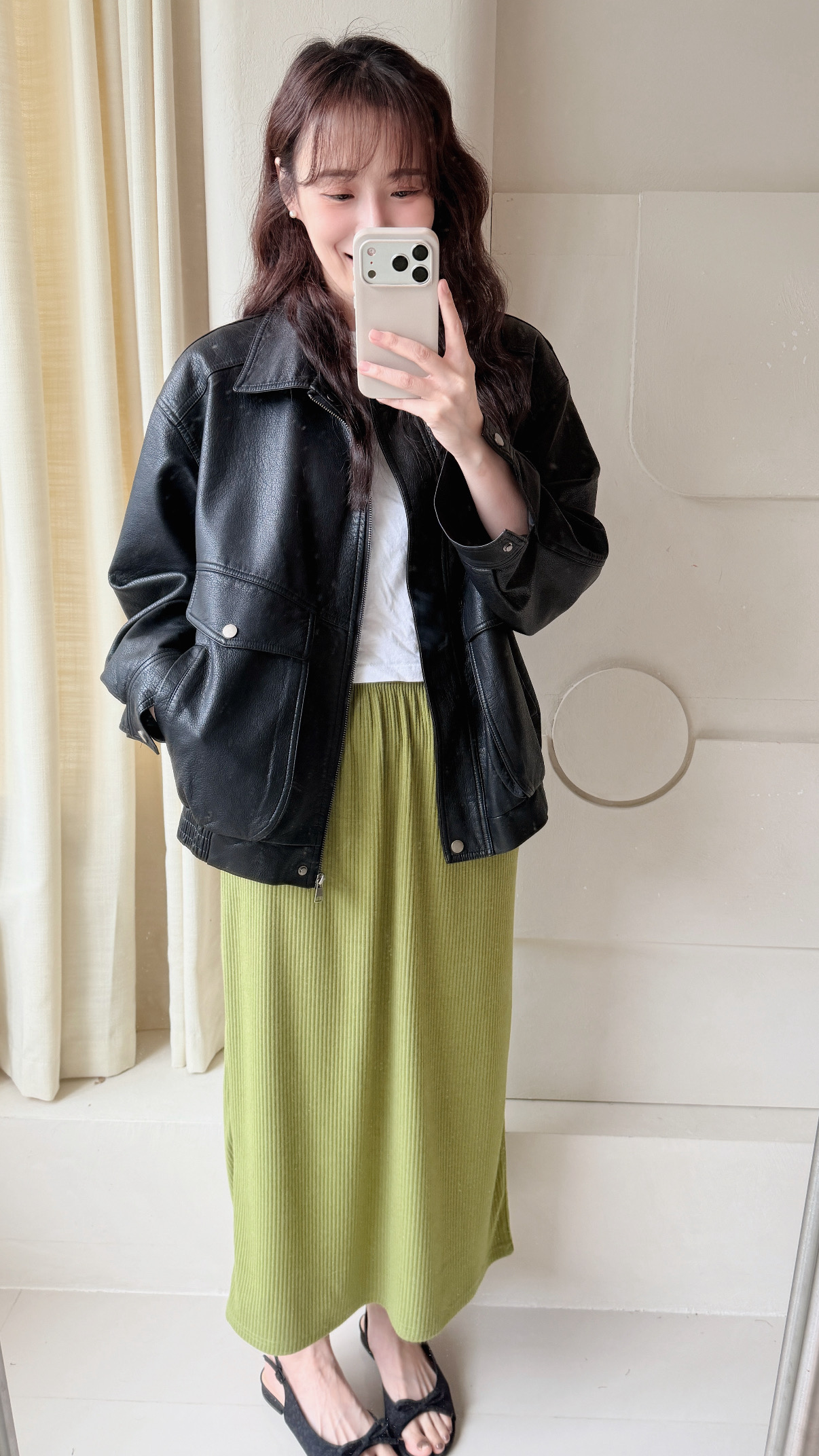 BS韓國恩藝率性皮革外套