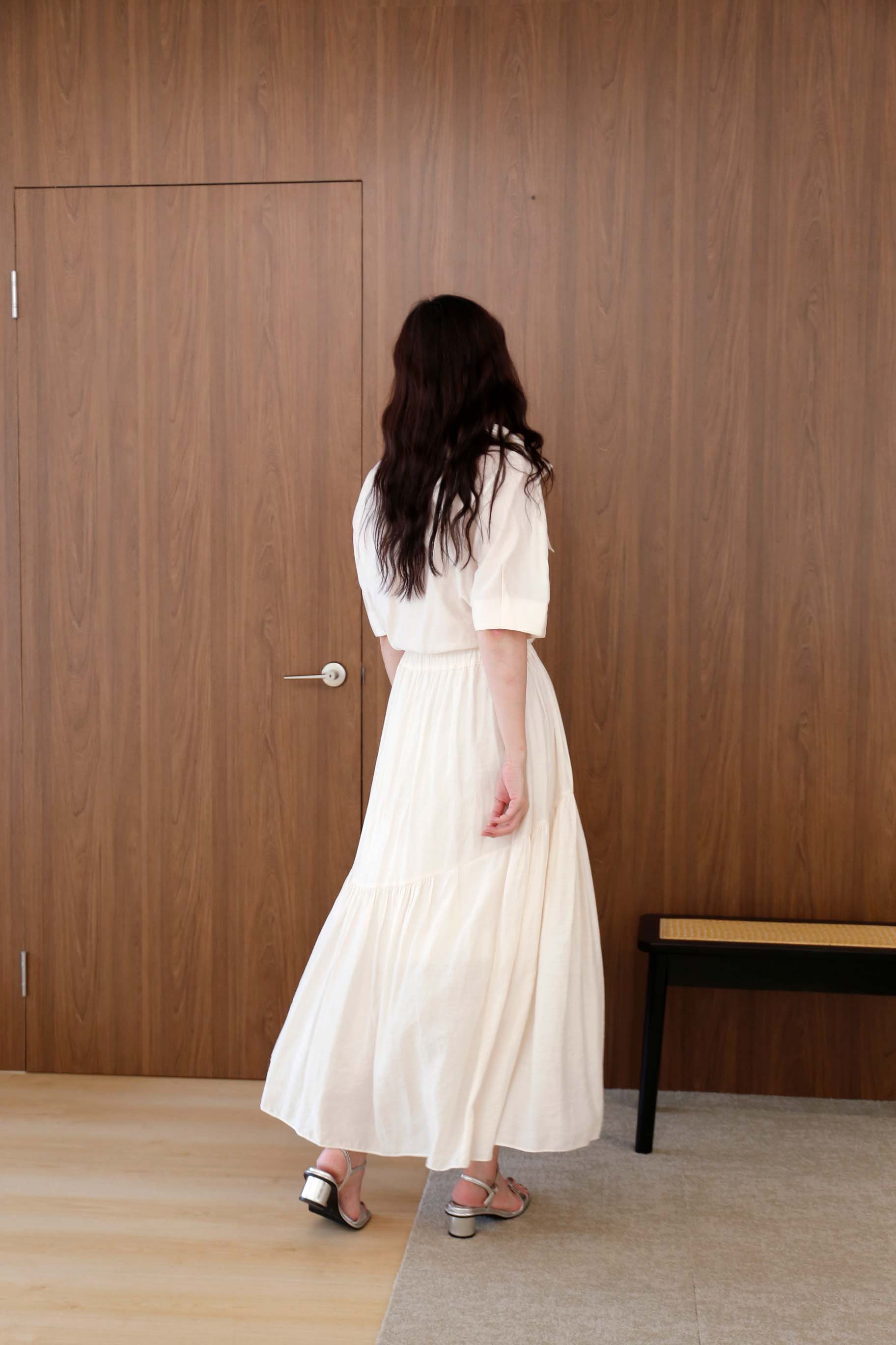 BS韓國奎妮領巾造型上衣(兩色)