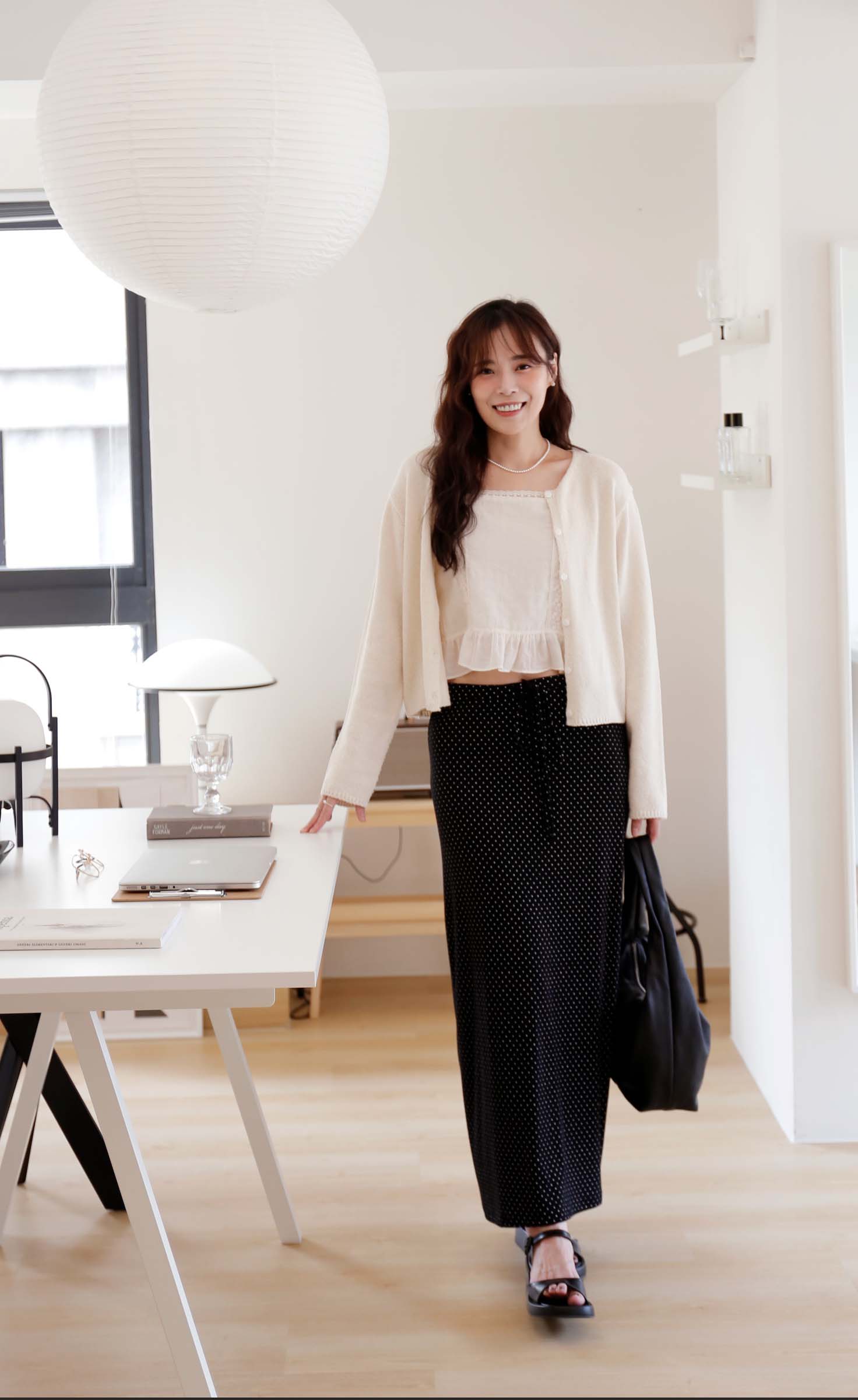 BS韓國薇墨圓點長裙