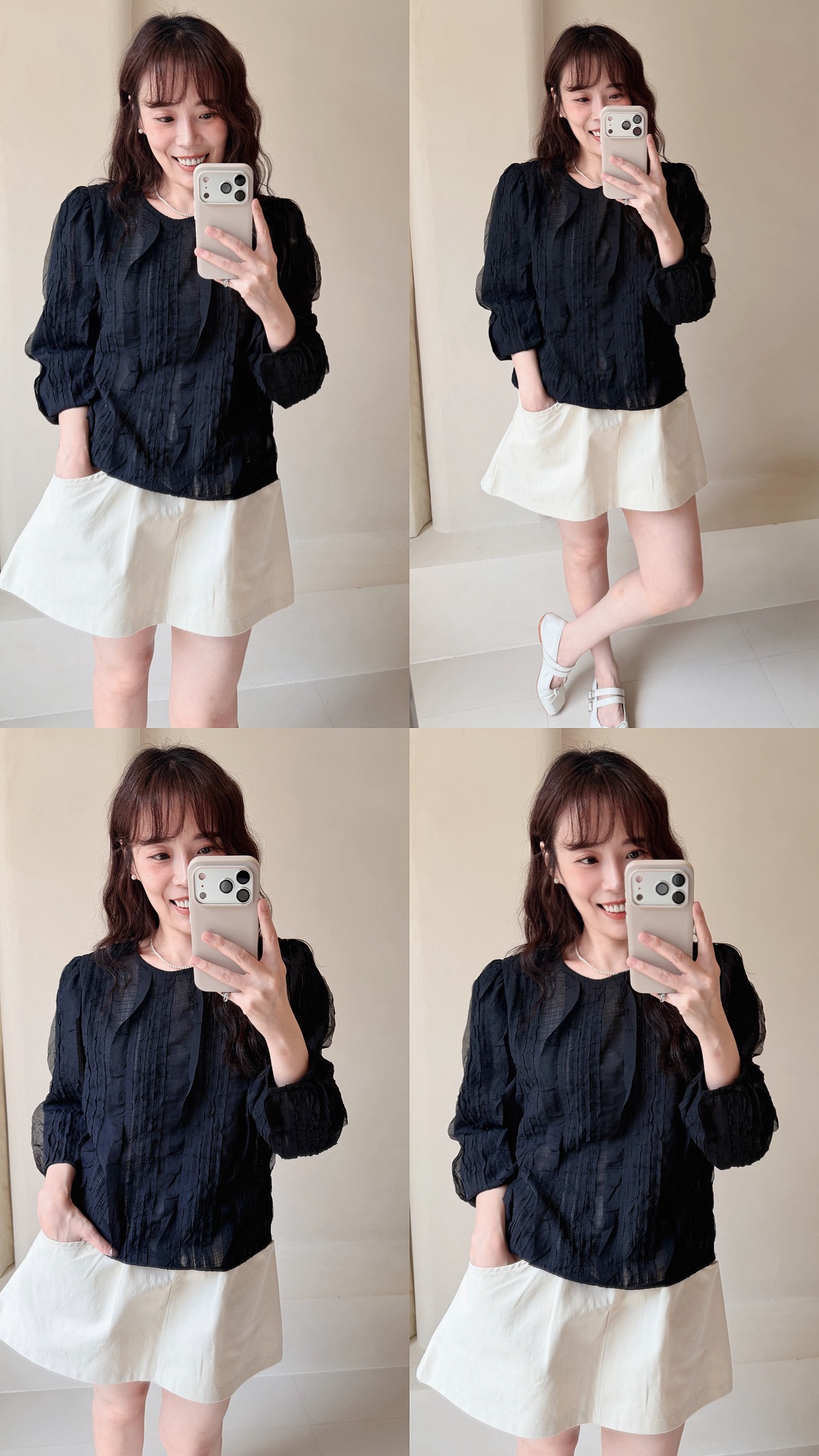 BS韓國口袋A字褲裙(兩色)－尺寸友善