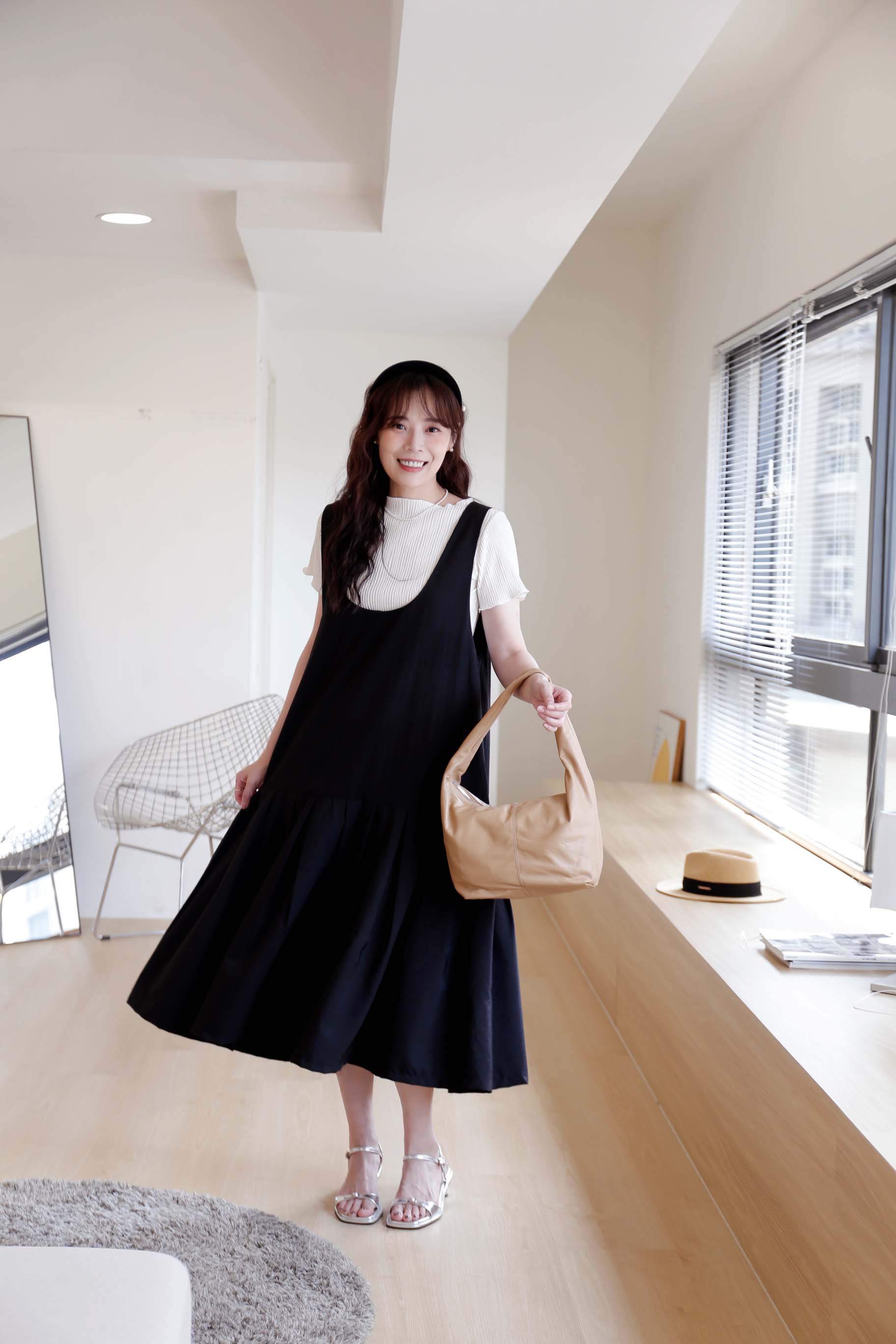 BS韓國夏恩百褶洋裝(兩面穿)