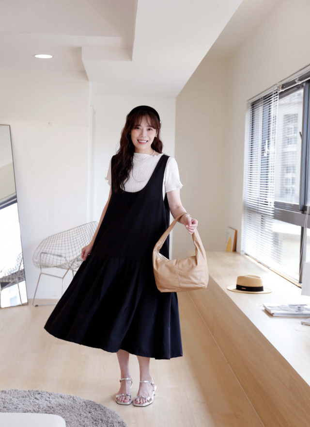 BS韓國夏恩百褶洋裝(兩面穿)