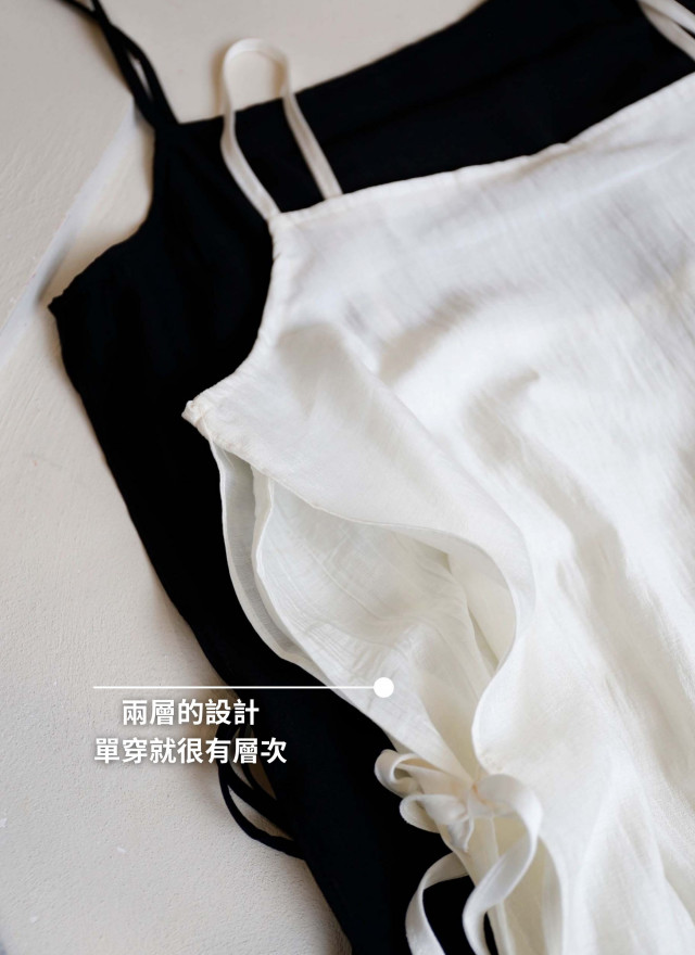 BS韓國薇恩側綁帶洋裝(兩色)