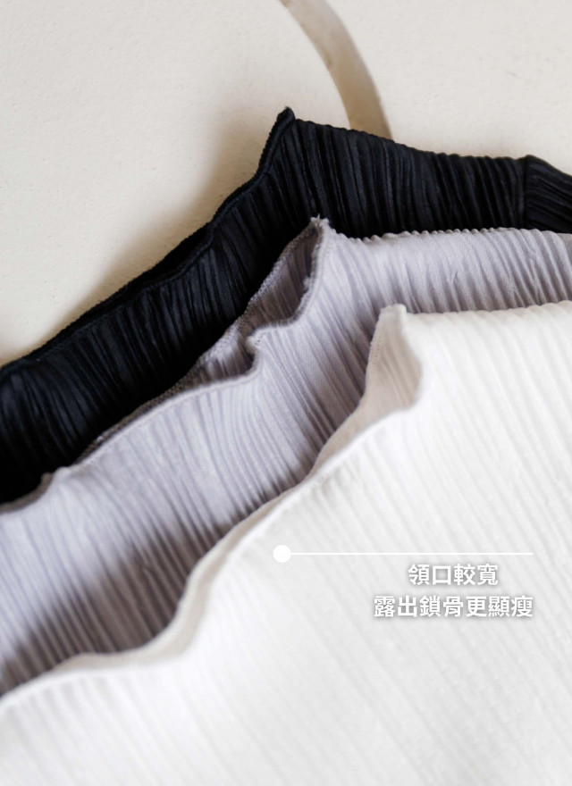 BS韓國恩彩捲邊直紋上衣(三色)