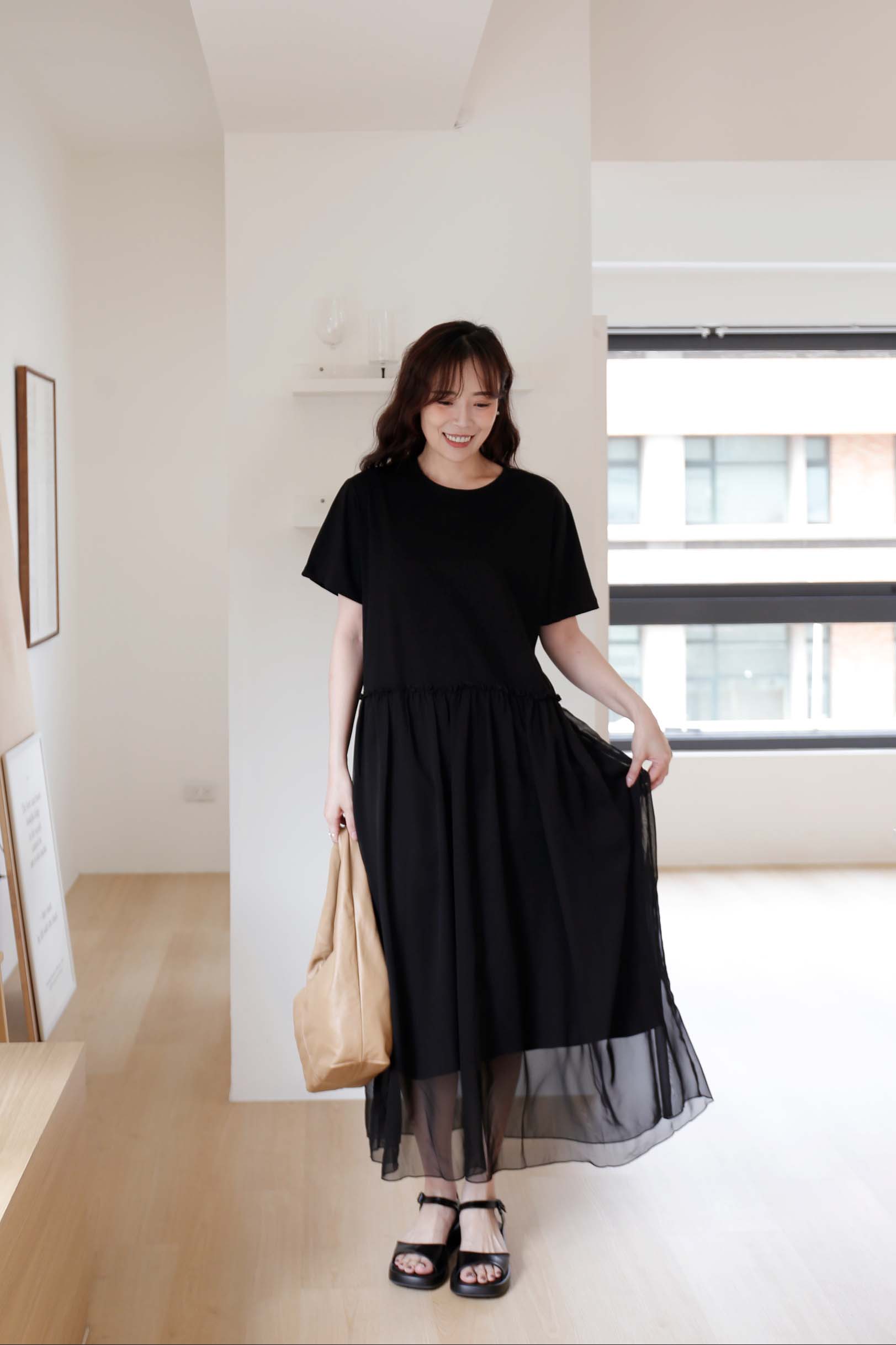 BS韓國詩允簡約厚底涼鞋