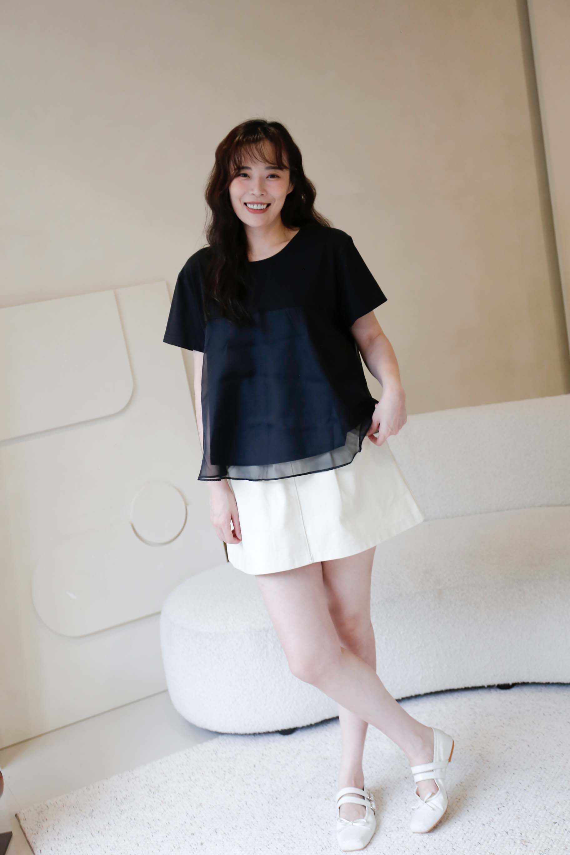 BS韓國映洛柔紗上衣(三色)