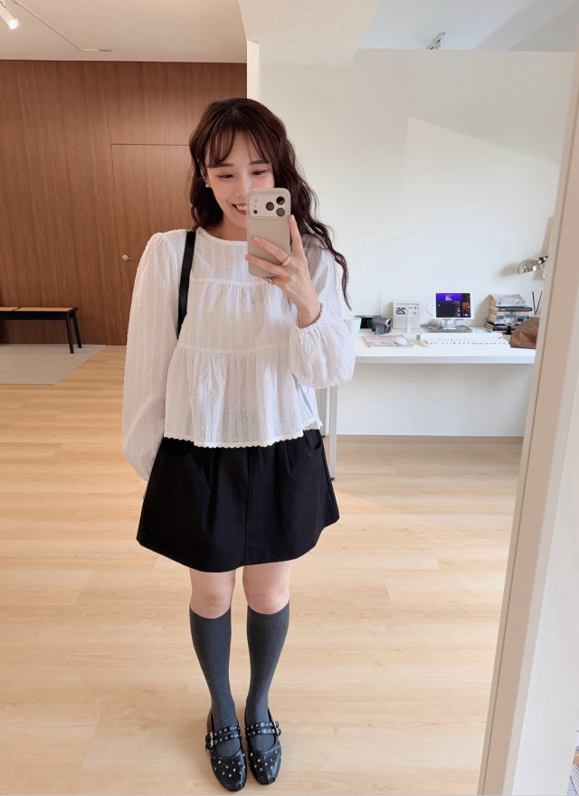 BS韓國口袋A字褲裙(兩色)－尺寸友善