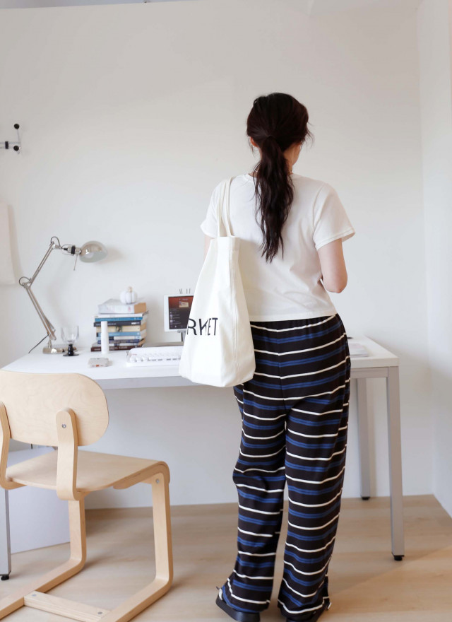 BS韓國律熙寬鬆條紋褲(兩色)