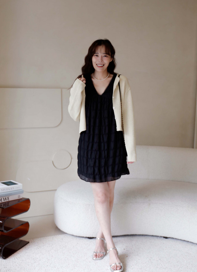 BS韓國秀雅紋理小洋裝(兩色)