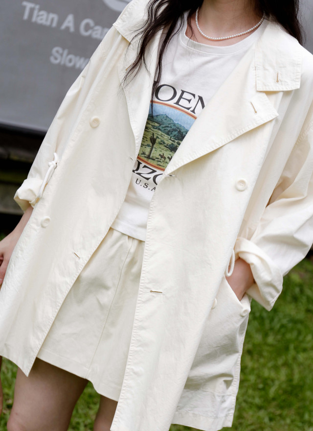 ★ BS韓國OUNCE雙排扣風衣-預購訂製