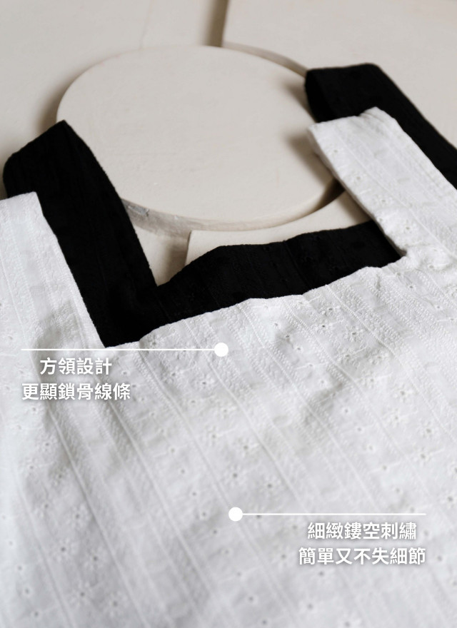 BS韓國方領刺繡背心(兩色)