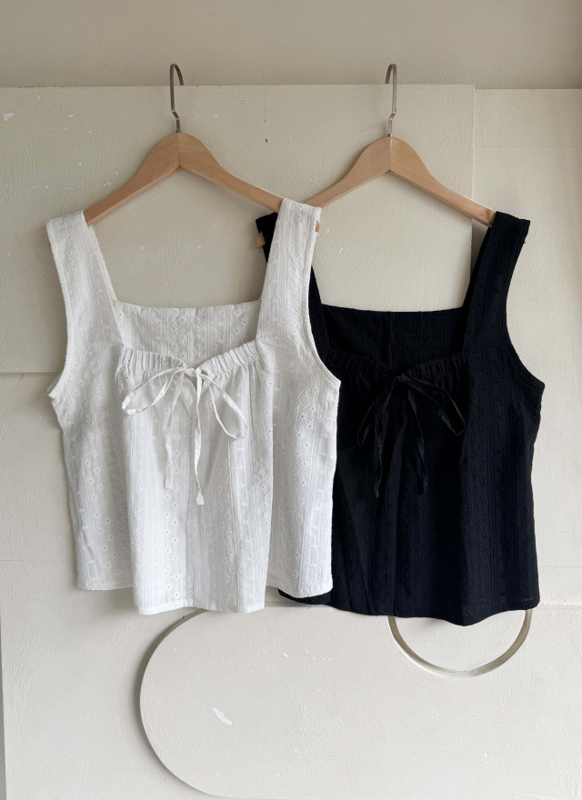 BS韓國方領刺繡背心(兩色)