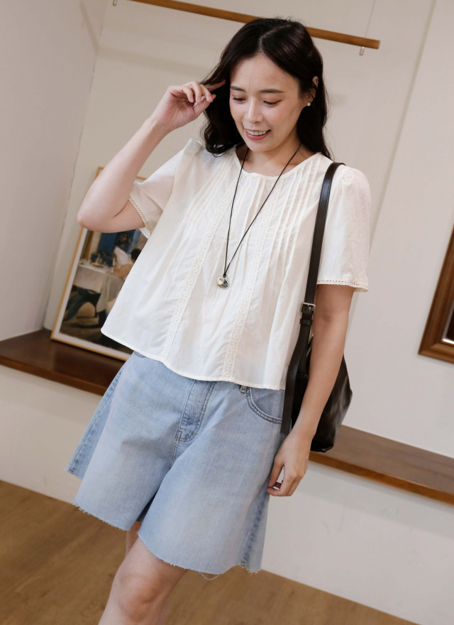 BS韓國律安A字牛仔短褲